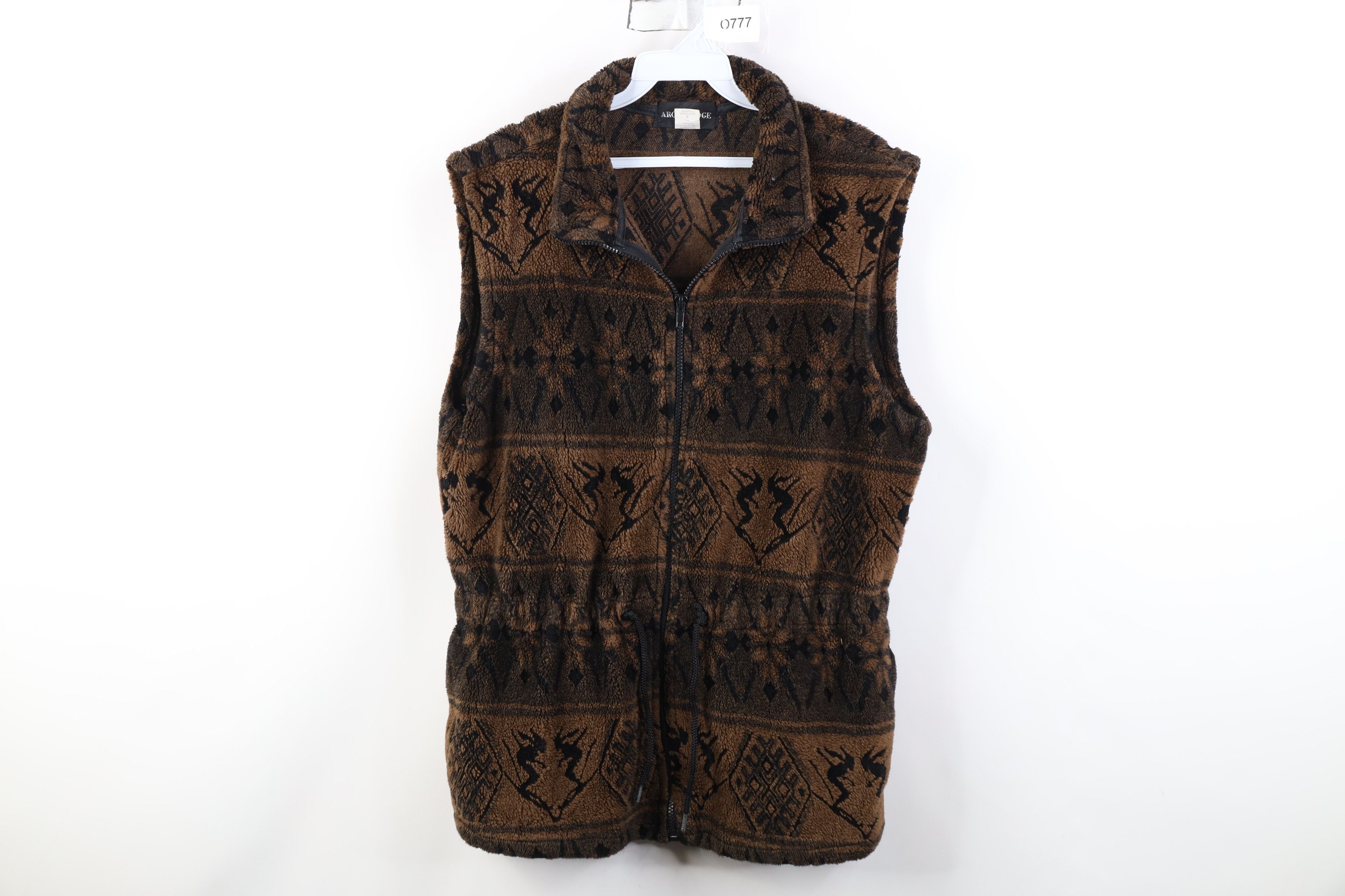 Vintage Vintage 90s Streetwear All Over Print Fleece Vest Jacket Size L / US 10 / IT 46 - 1 Thumbnail