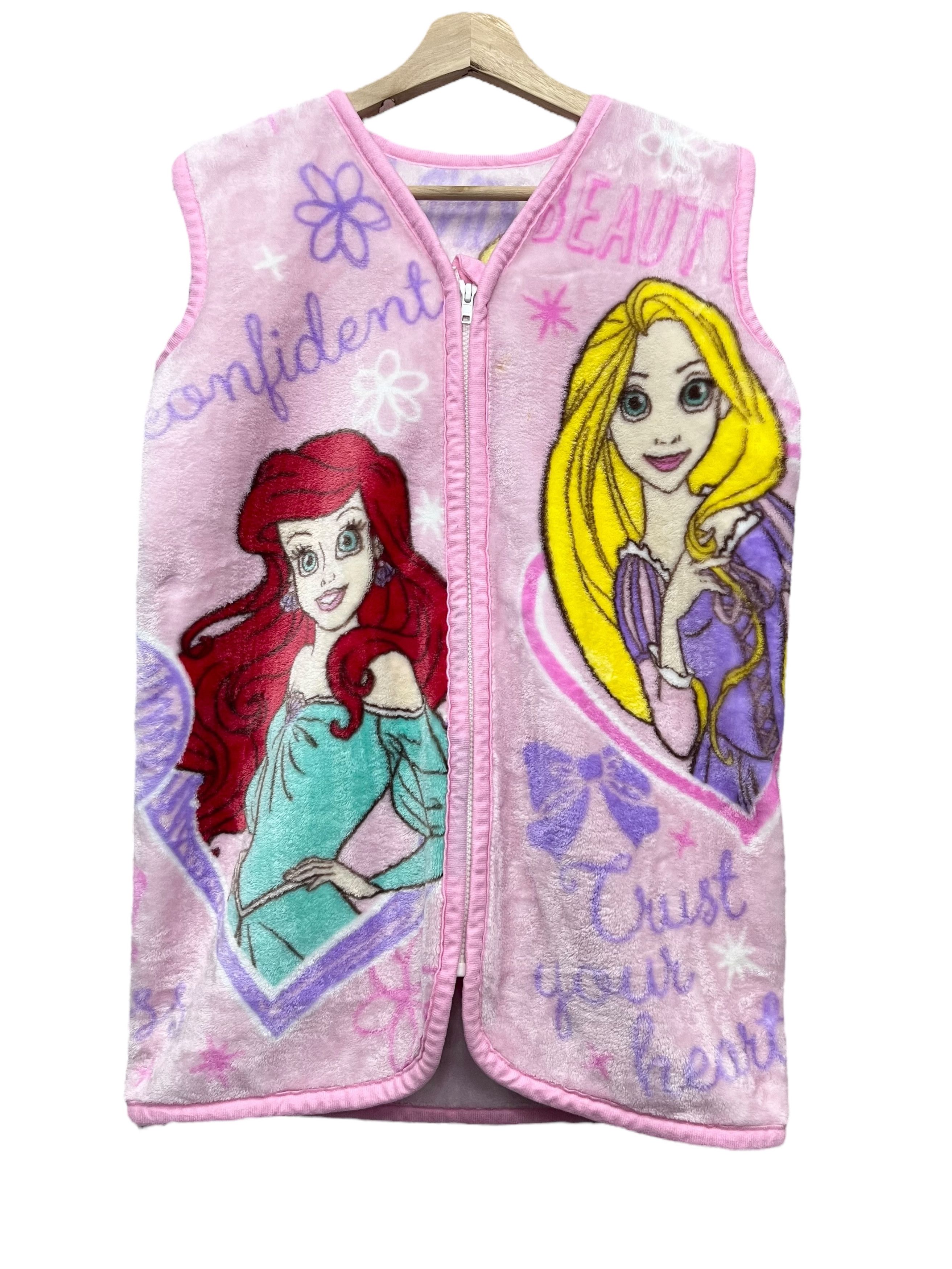 Disney DOPE❤️Vintage Disney PRINCESS Character Fluffy Fleece Vest Size US S / EU 44-46 / 1 - 5 Thumbnail