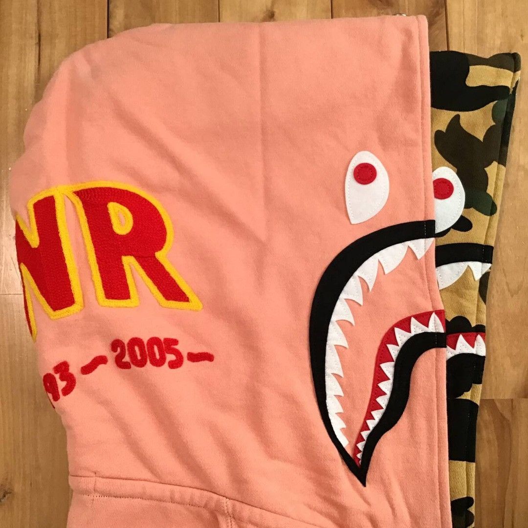 Bape BAPE CAMO Double Shark Full Zip Hoodie Salmon a bathing ape Size US XL / EU 56 / 4 - 4 Thumbnail