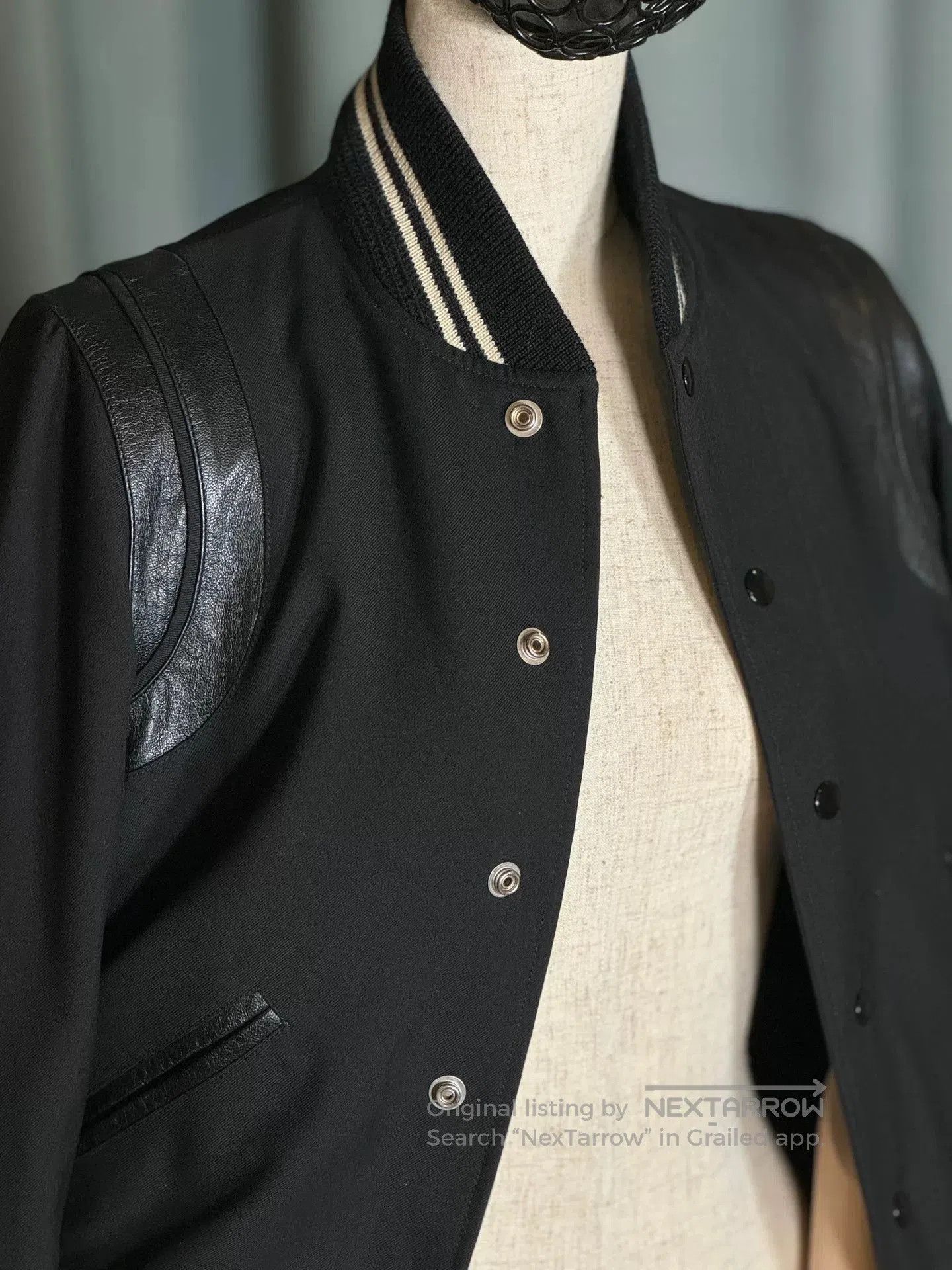 Saint Laurent Paris Saint Laurent SLP Black Varsity Jacket. Size US S / EU 44-46 / 1 - 3 Thumbnail