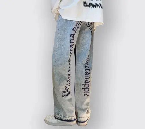 vintage embroidered jeans