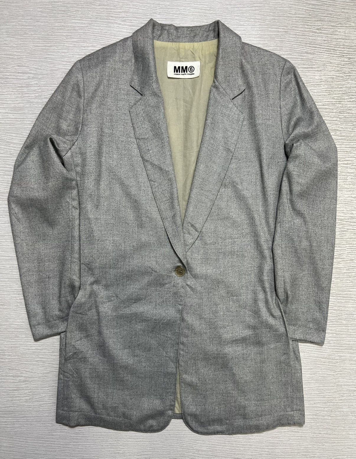 MM6 Maison Margiela - MM6 - Linen Effect Long Blazer Size S / US 4 / IT 40 - 3 Thumbnail