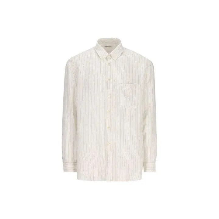 Saint Laurent Paris Saint Laurent Striped Loose Long Sleeve Shirt -2507 Size M / US 6-8 / IT 42-44 - 7 Thumbnail