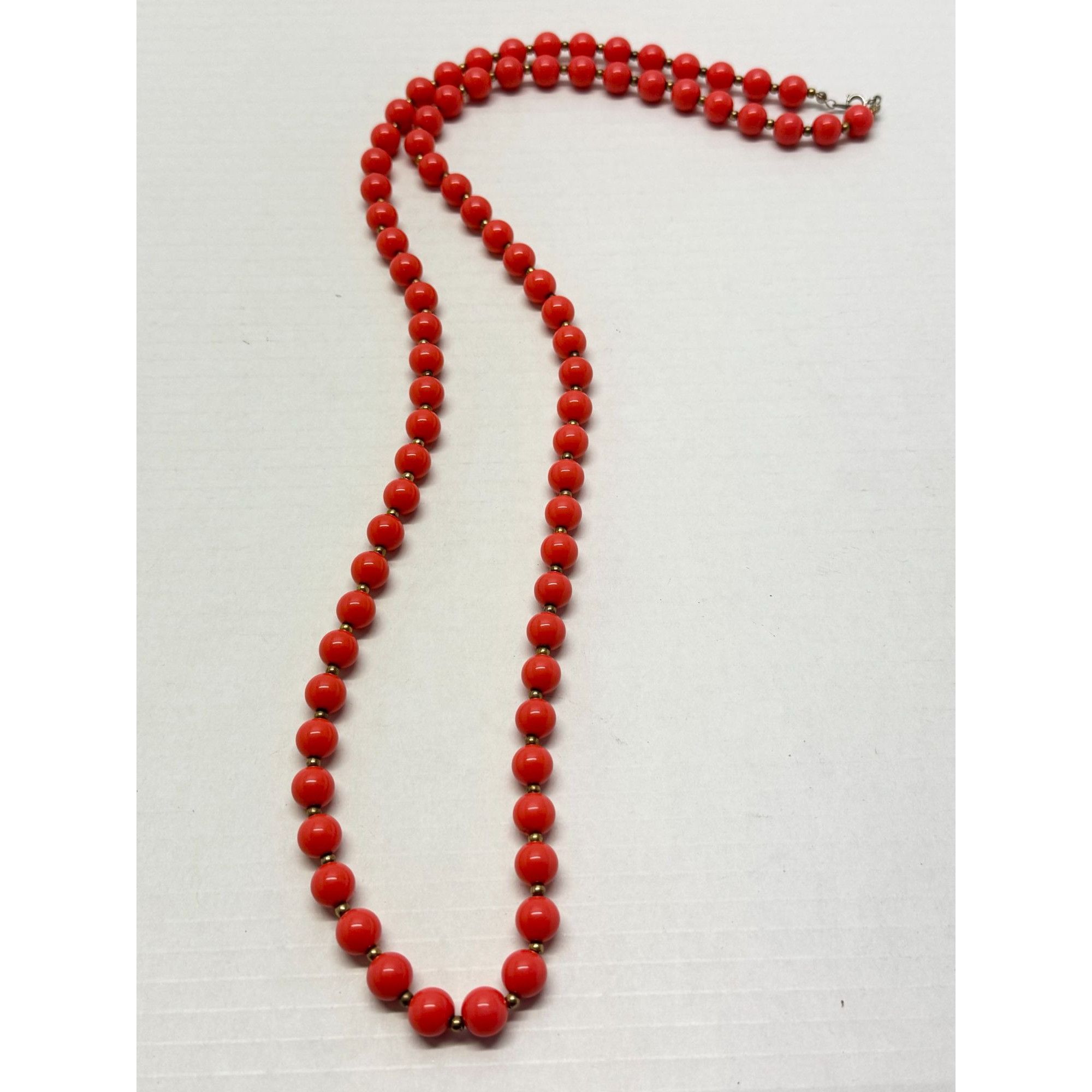Vintage Vintage orange beaded necklace Size ONE SIZE - 2 Thumbnail