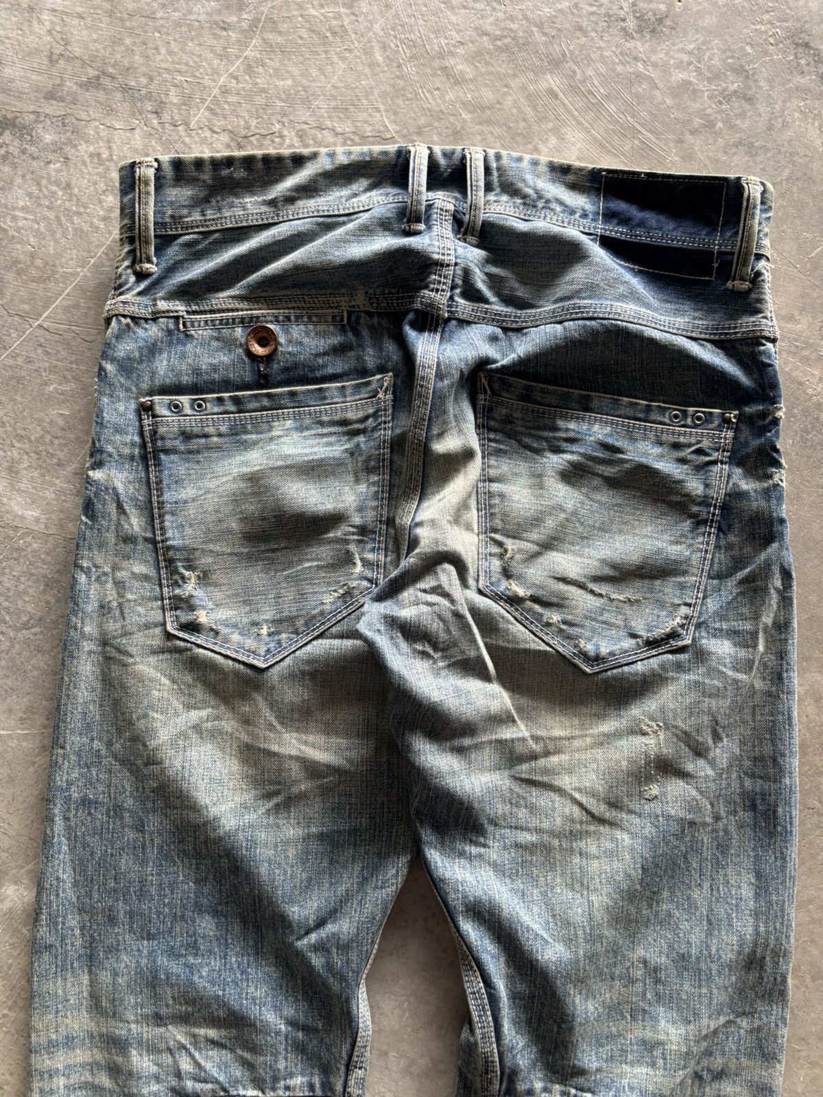 Hysteric Glamour Sick twist rusty denim backnumber japanese jeans punk grunge Size US 35 - 13 Thumbnail