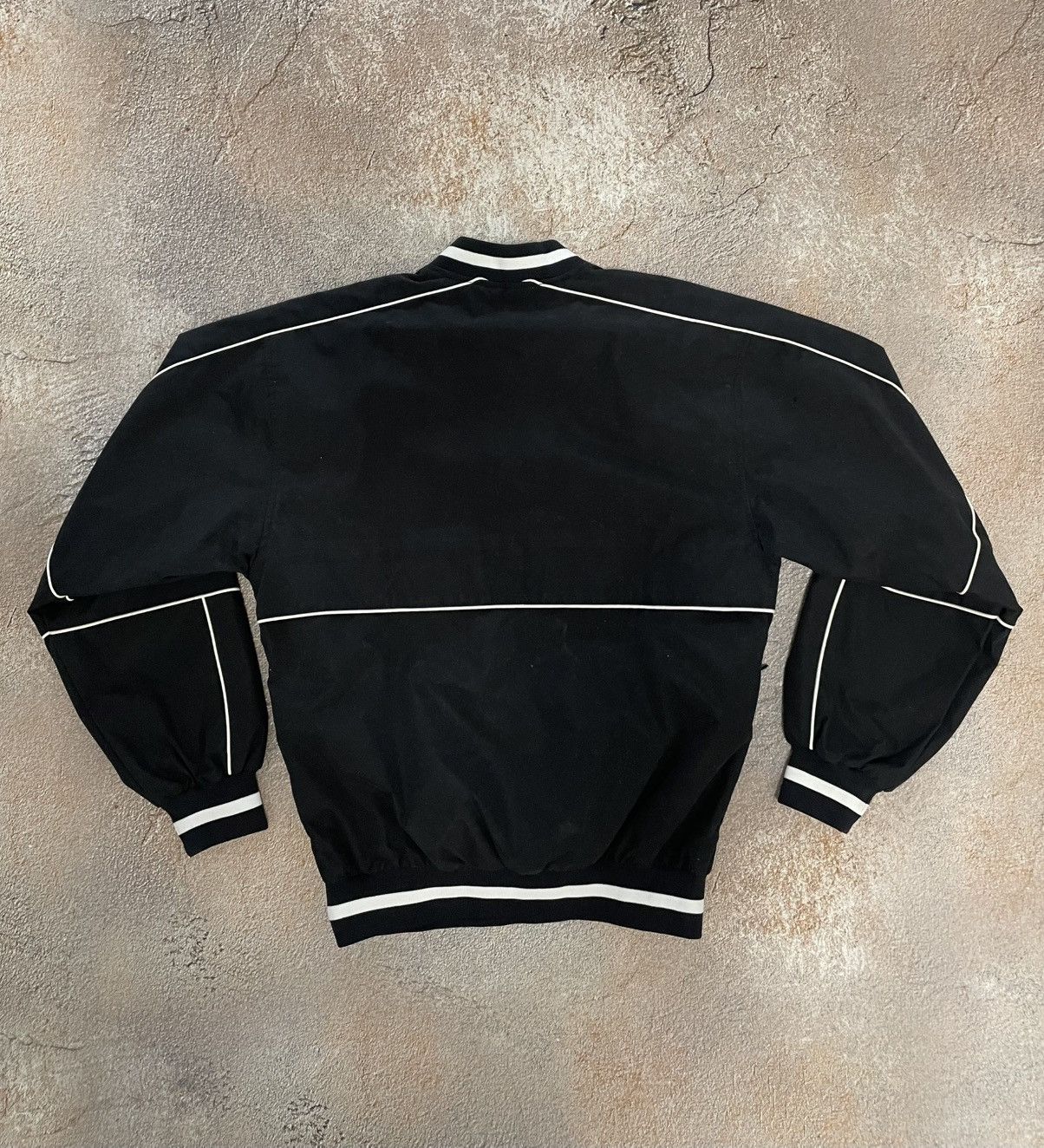 Nike Vintage Nike Heavy Nylon Drill Black Sweatshirt Size US XL / EU 56 / 4 - 7 Thumbnail