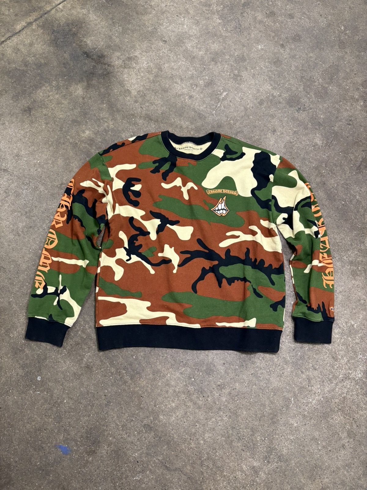 Chrome Hearts CHROME HEARTS MATTY BOY CAUTION CAMO CREWNECK Size US XL / EU 56 / 4 - 2 Thumbnail