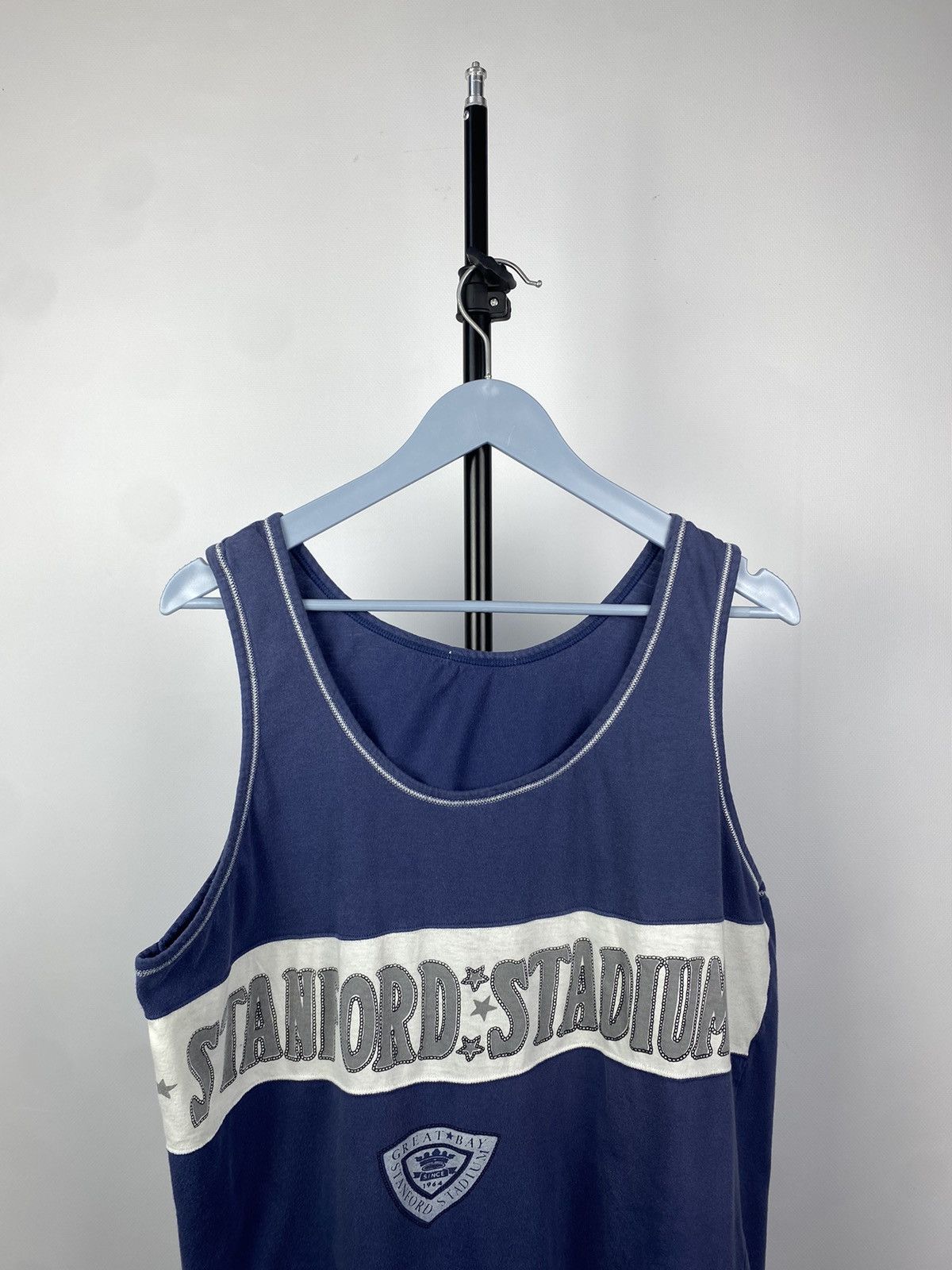 Vintage Vintage 90s Faded USA Stanford Stadium Great Bay Tank Top Size US M / EU 48-50 / 2 - 2 Thumbnail