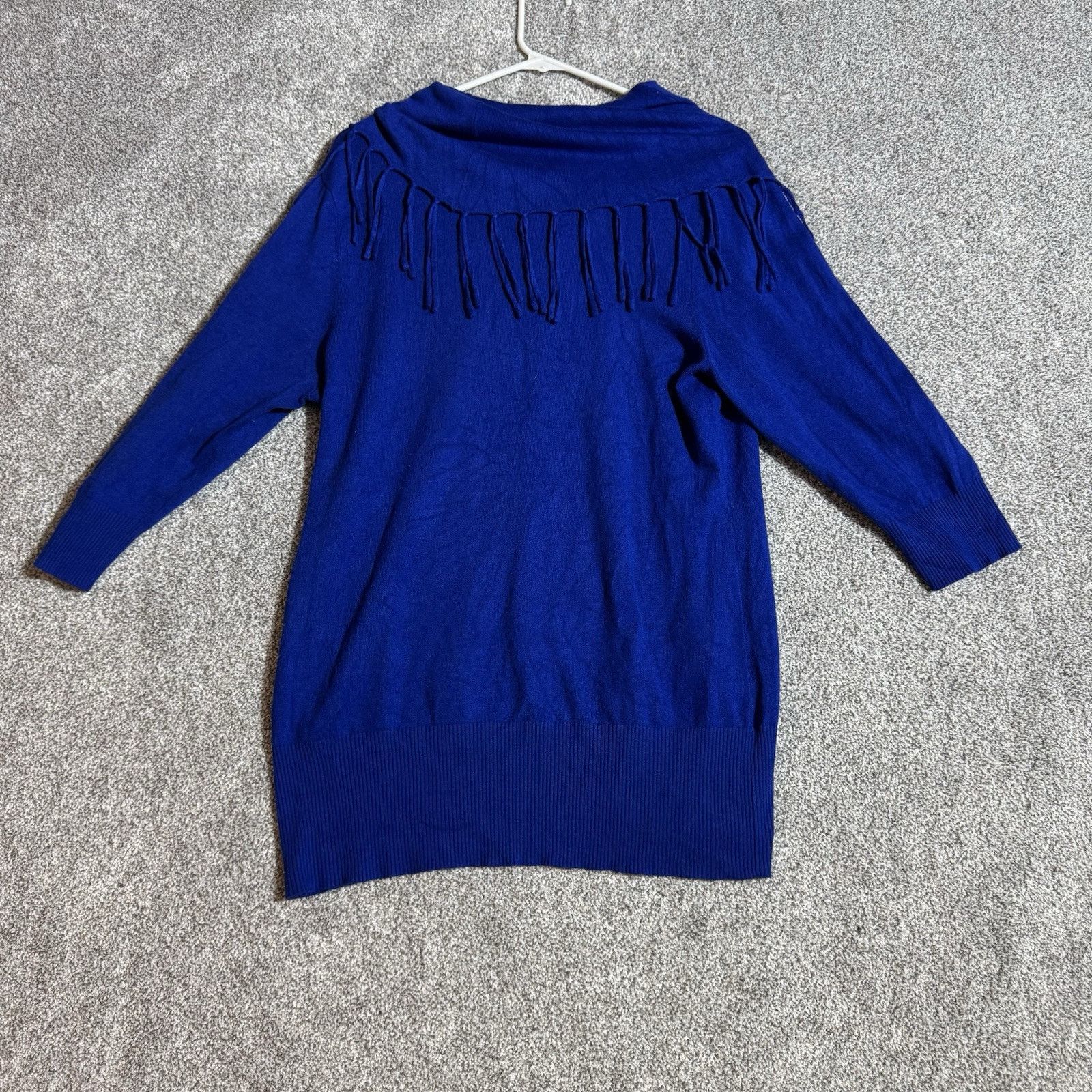 Other Notations Sweater Womens Large Fringe Cowl Neck Boho Western Size L / US 10 / IT 46 - 7 Thumbnail
