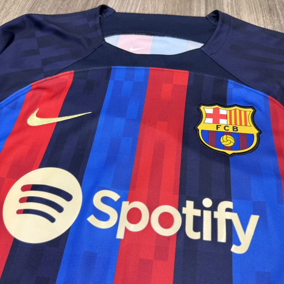 Nike Barcelona 22/23 longsleeves home shirt #3 Pique Size US L / EU 52-54 / 3 - 3 Thumbnail
