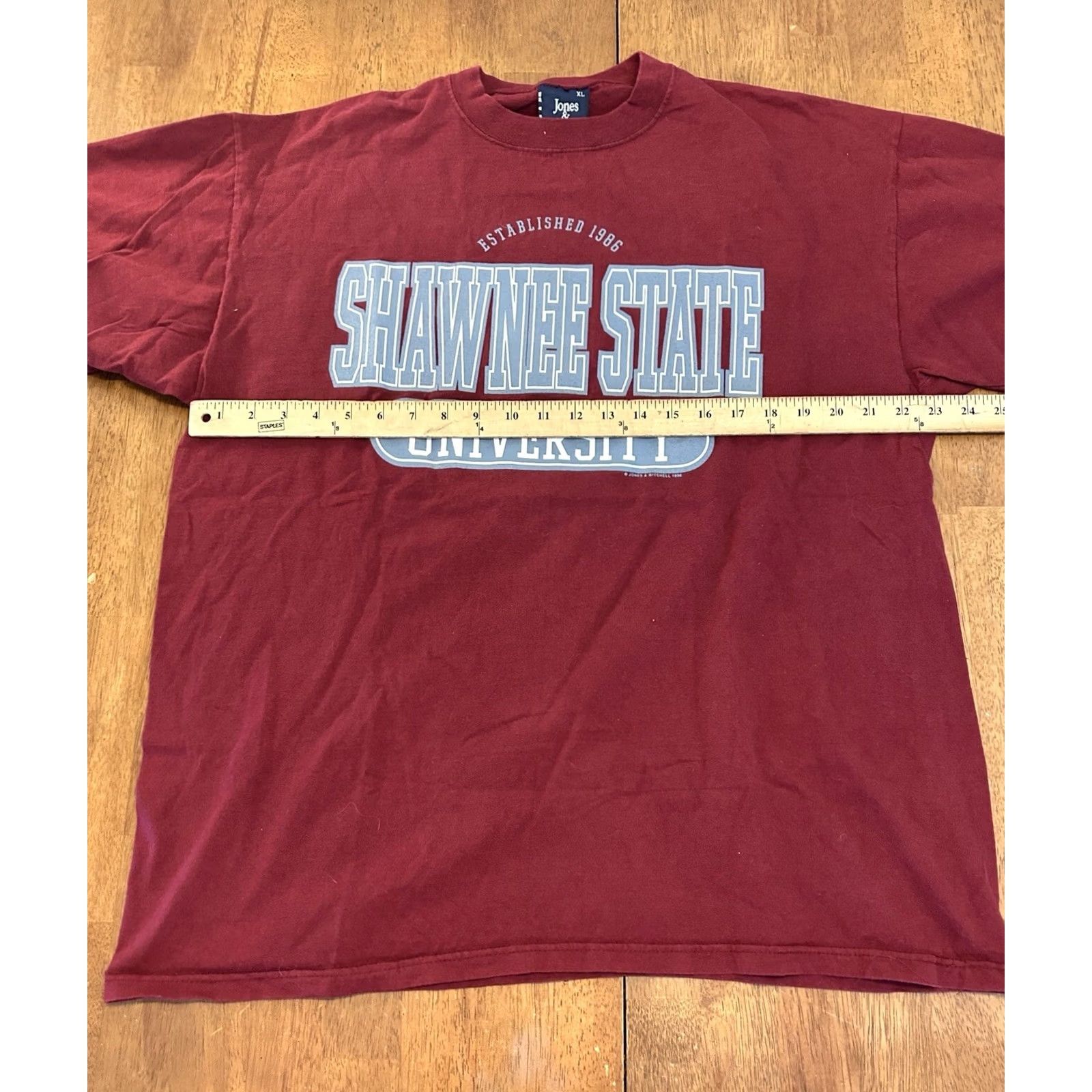 Vintage VINTAGE Shawnee State University Shirt XL Red 90s 1996 Mens Size US XL / EU 56 / 4 - 6 Thumbnail