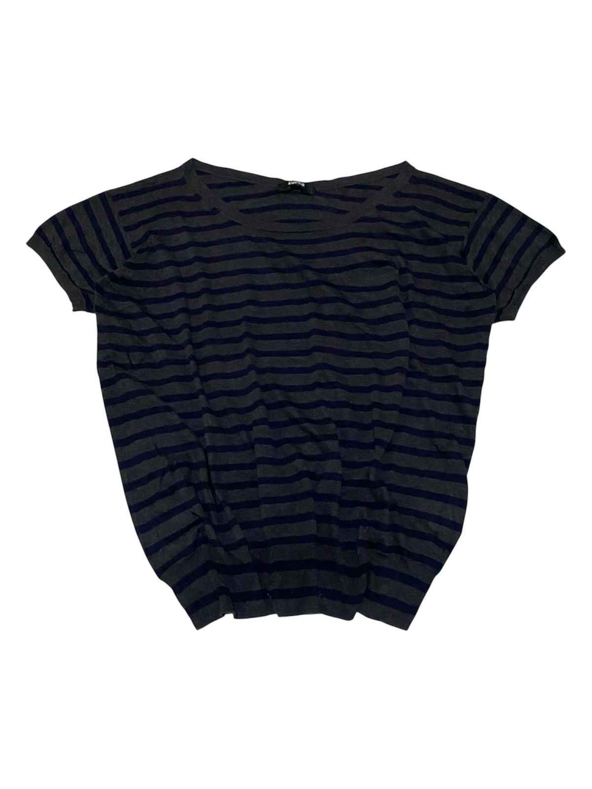 Zucca Zucca by Issey Miyake Pocket Stripe Pleated Knit Tee Size M / US 6-8 / IT 42-44 - 3 Thumbnail