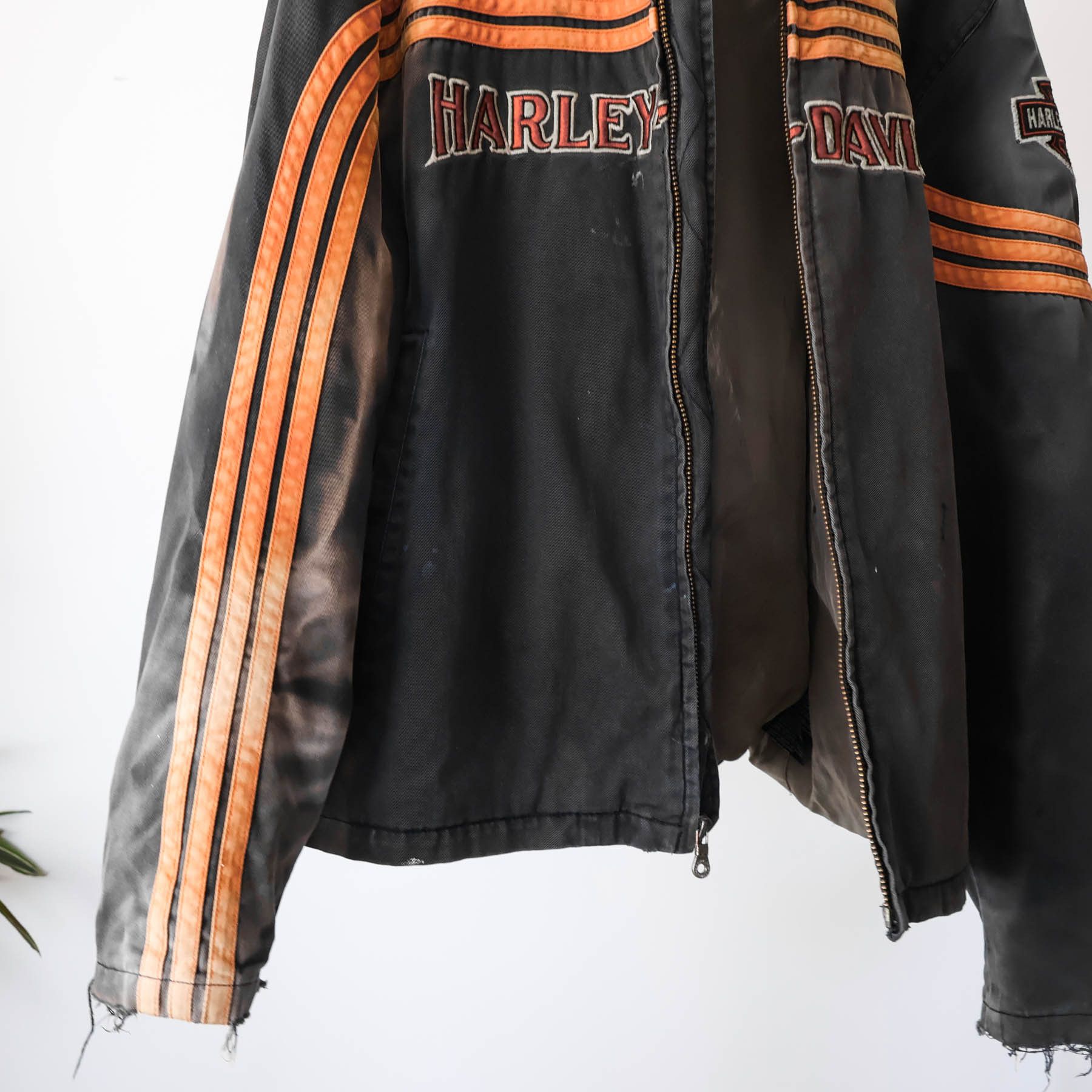 Harley Davidson Vintage Harley Davidson Logo Sun Faded Distressed Jacket Size US XL / EU 56 / 4 - 5 Thumbnail