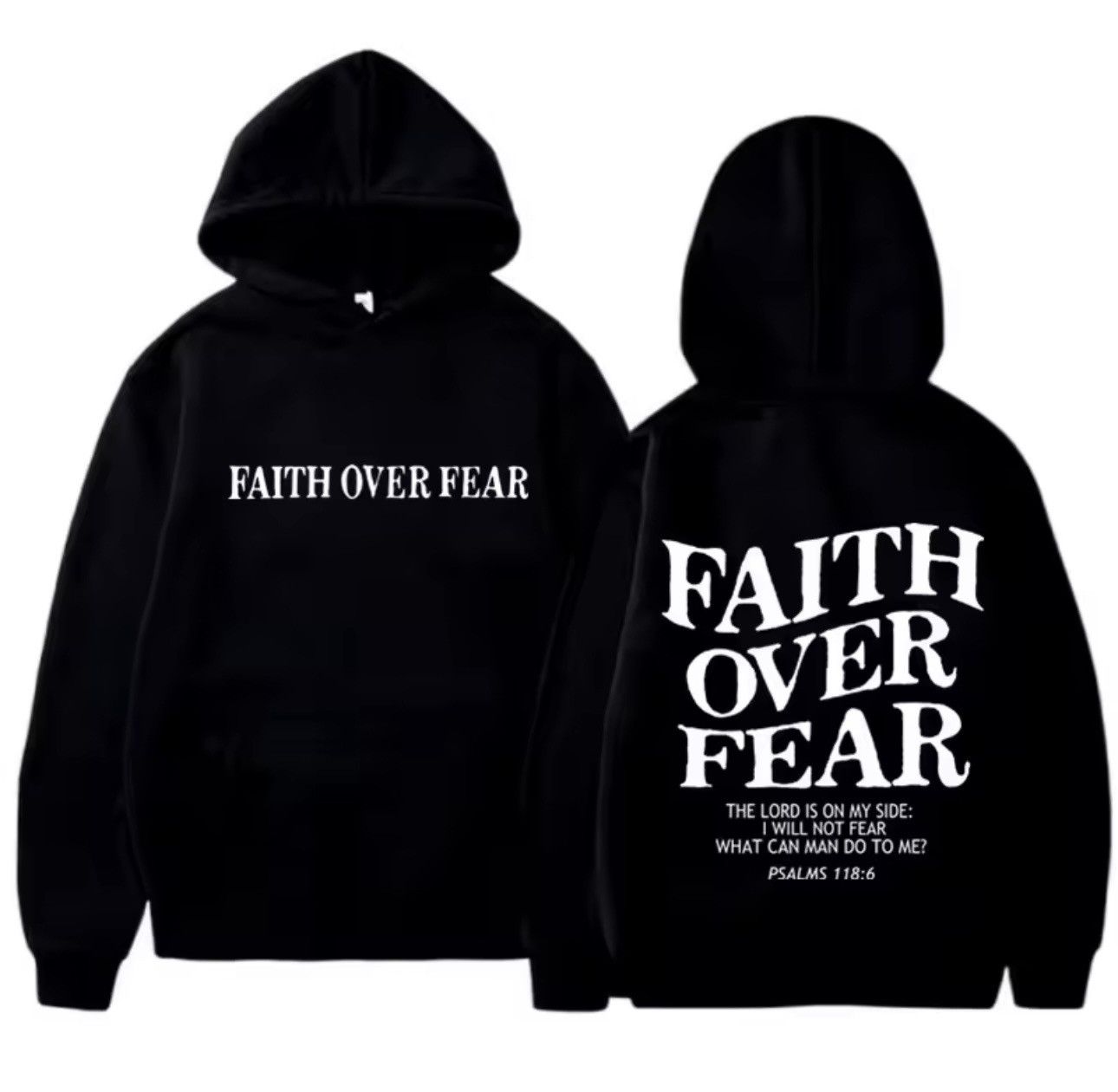 Japanese Brand Hoodie “Faith Over Fear” Size US M / EU 48-50 / 2 - 1 Thumbnail