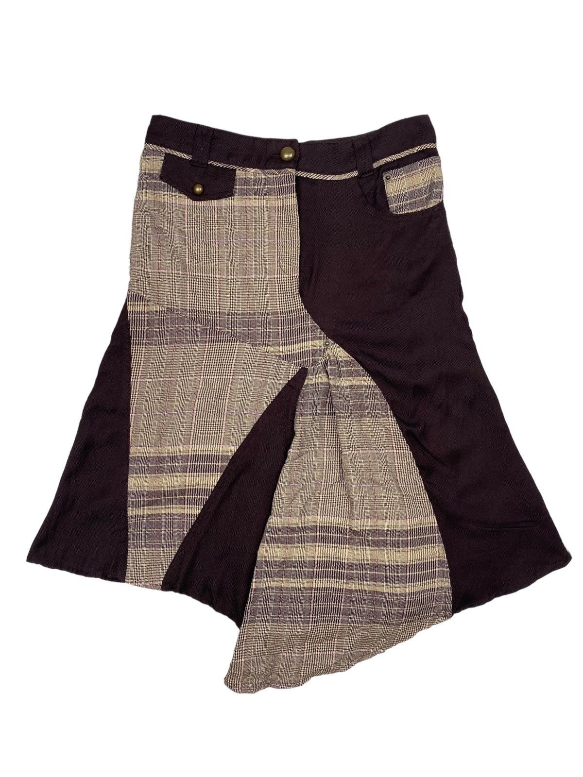 If Six Was Nine × Japanese Brand × Le Grande Bleu (L.G.B.) Asymetrical patcwork skirt Size 30" / US 8 / IT 44 - 1 Thumbnail
