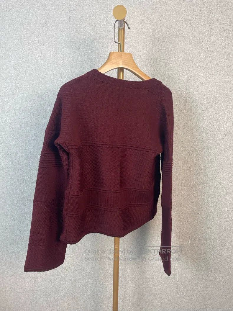 Hermes Hermes Burgundy Women's Knit Top Size XS / US 0-2 / IT 36-38 - 2 Thumbnail