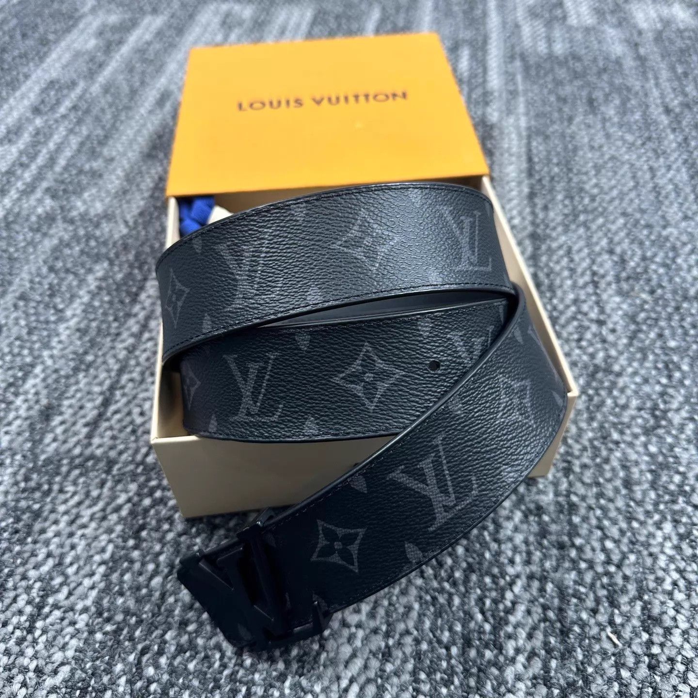 Louis Vuitton Louis Vuitton Black Monogram Belt 100cm 99 New Size ONE SIZE - 4 Thumbnail