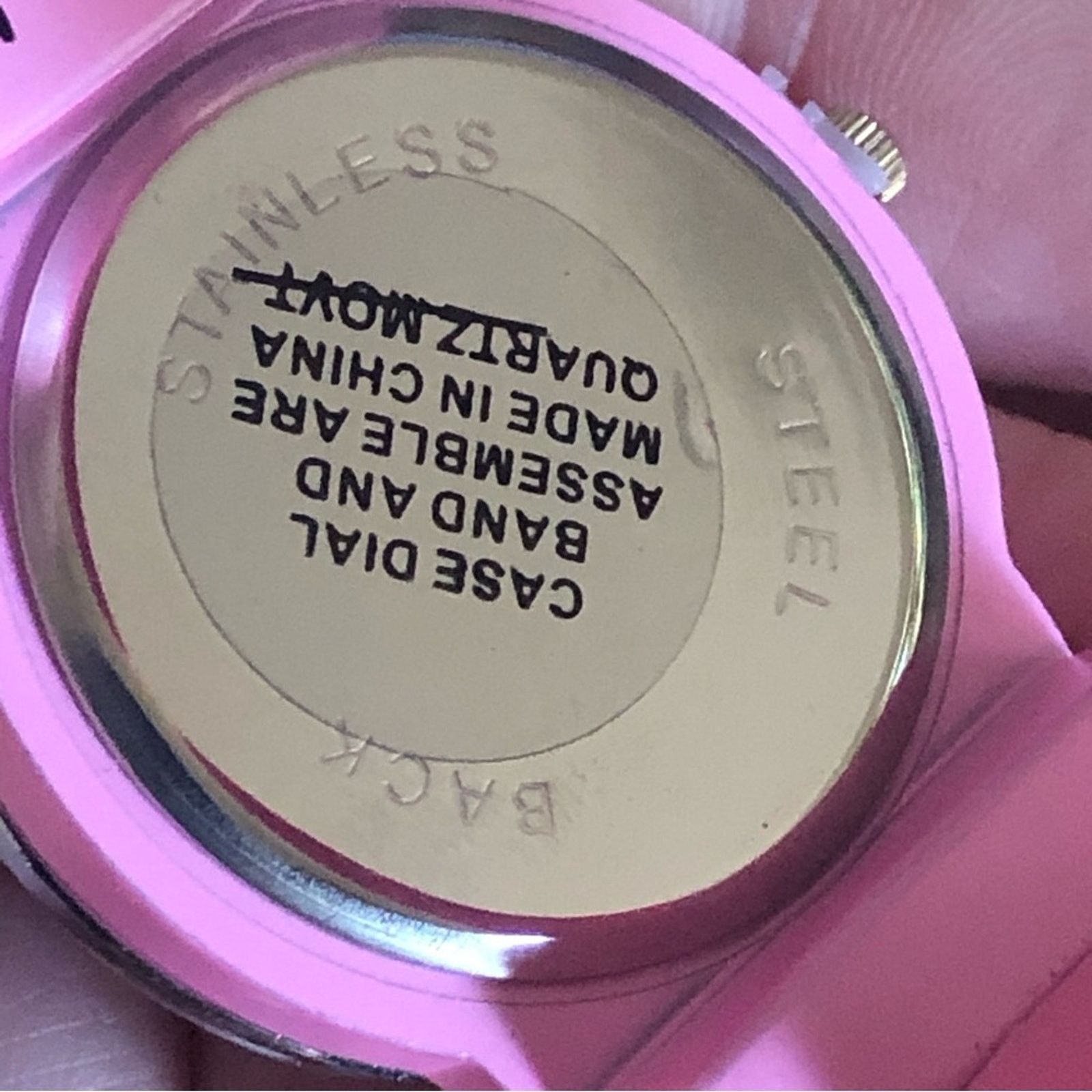 Geneva Ladies Geneva bubblegum pink soft silicone cuff watch Size ONE SIZE - 6 Thumbnail
