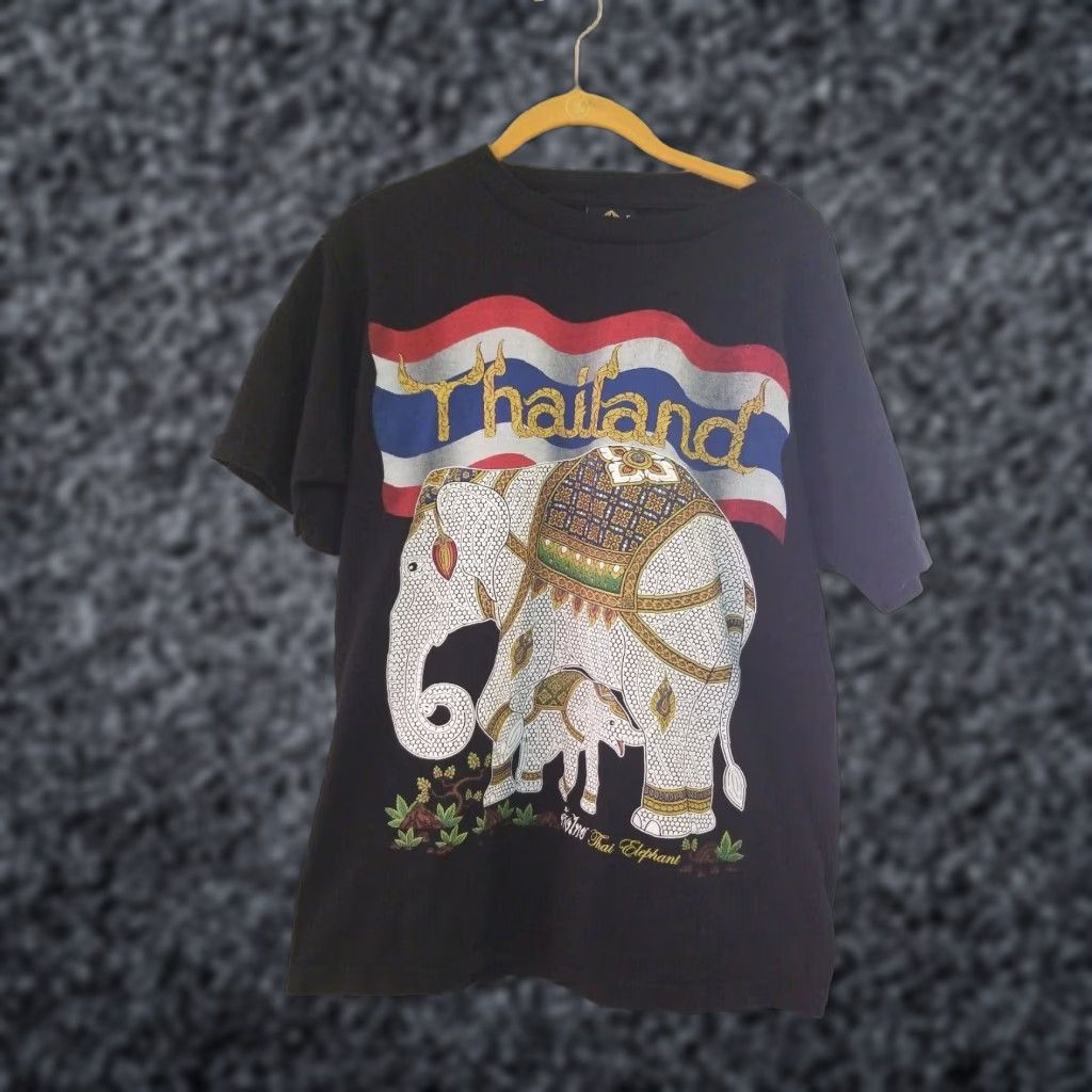 Vintage Authentic Thailand My Dream Mens L Graphic Tee 3D Textured Elephant Shirt Size US L / EU 52-54 / 3 - 1 Thumbnail