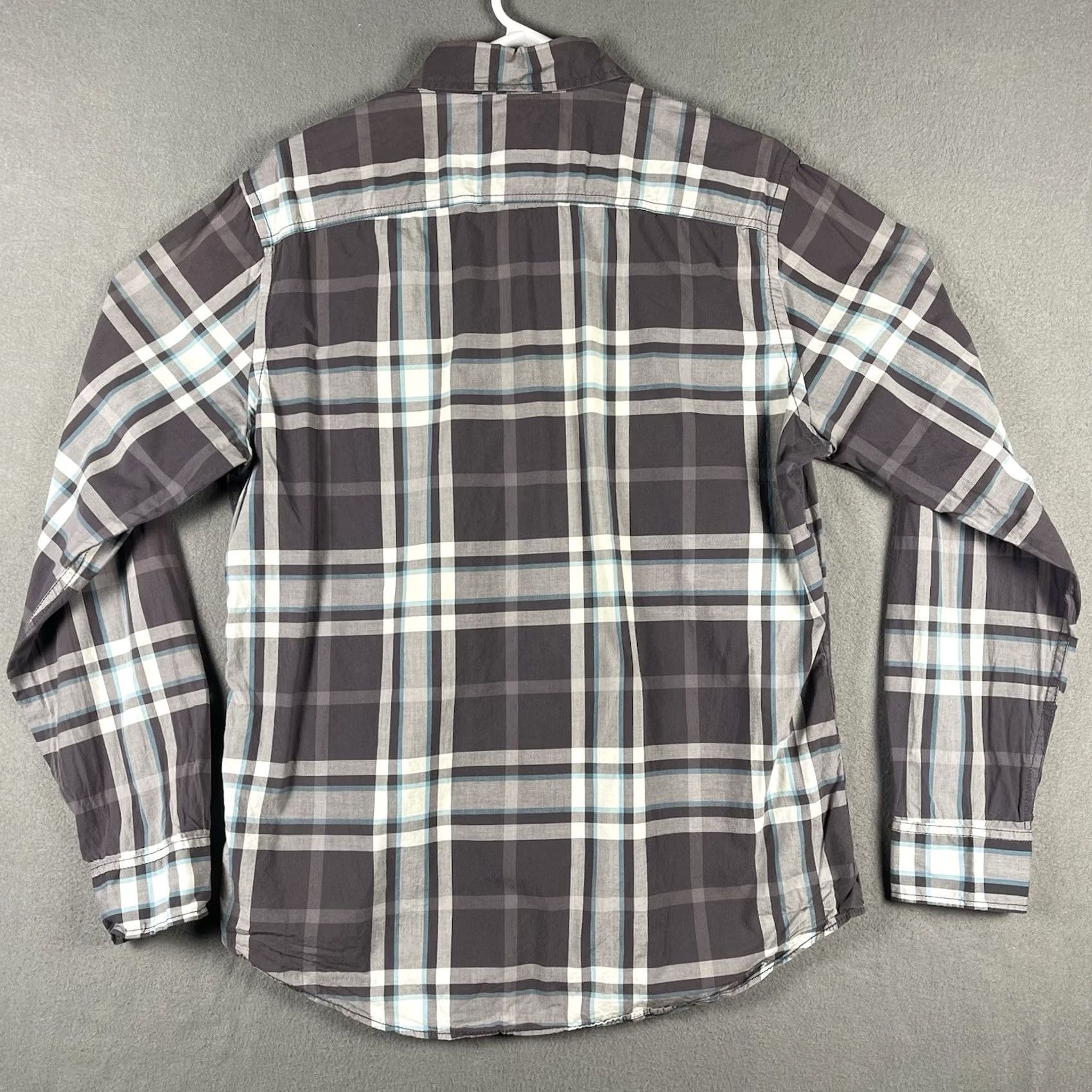 American Eagle Outfitters American Eagle Outfitters Button-Up Shirt Medium Black Plaid Athletic Fit Y2K Mens Size US M / EU 48-50 / 2 - 4 Thumbnail