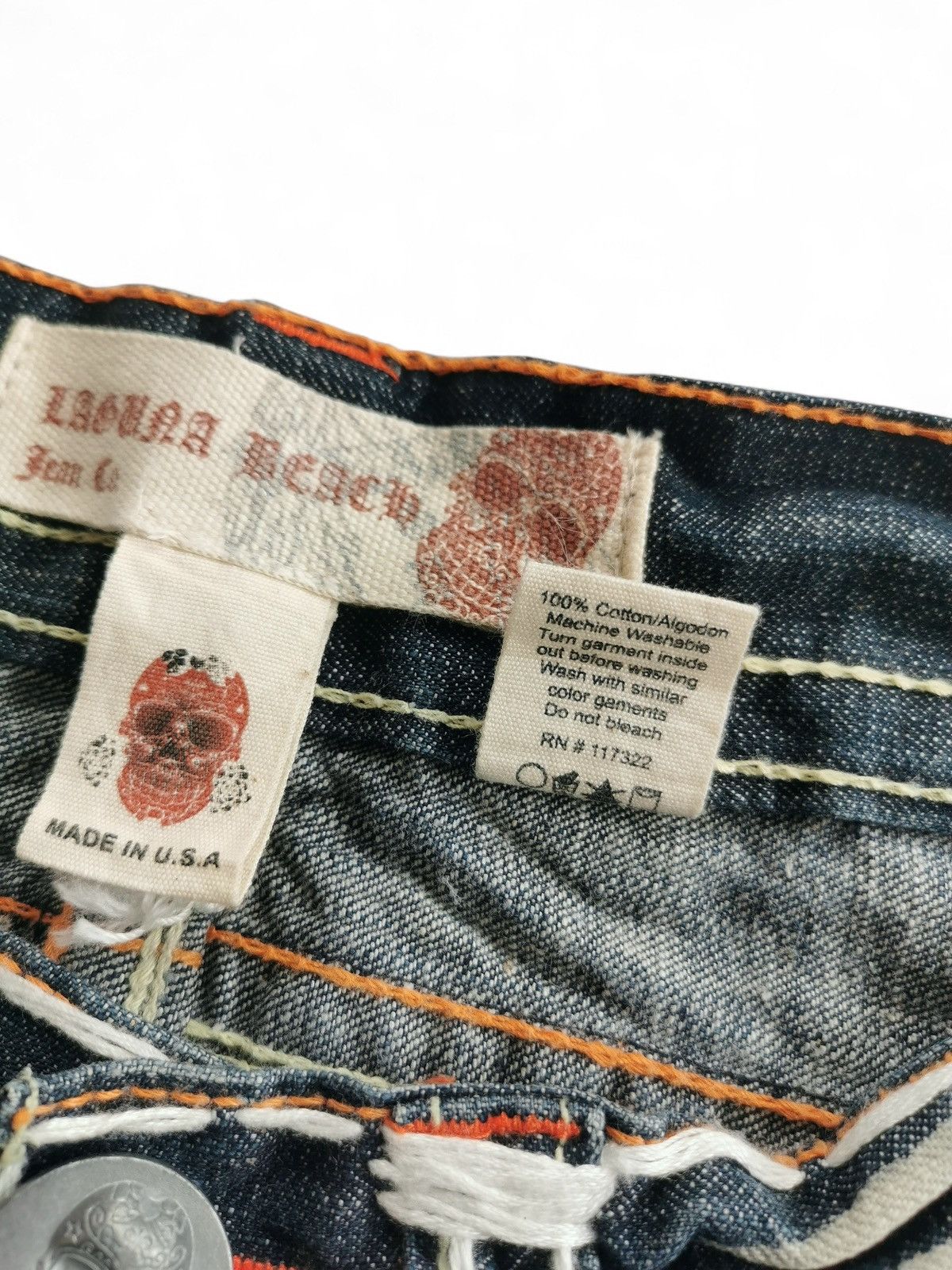 Other Flared Vintage Laguna Beach Big Stitch Denim Bootcut Jeans Size US 33 - 11 Thumbnail