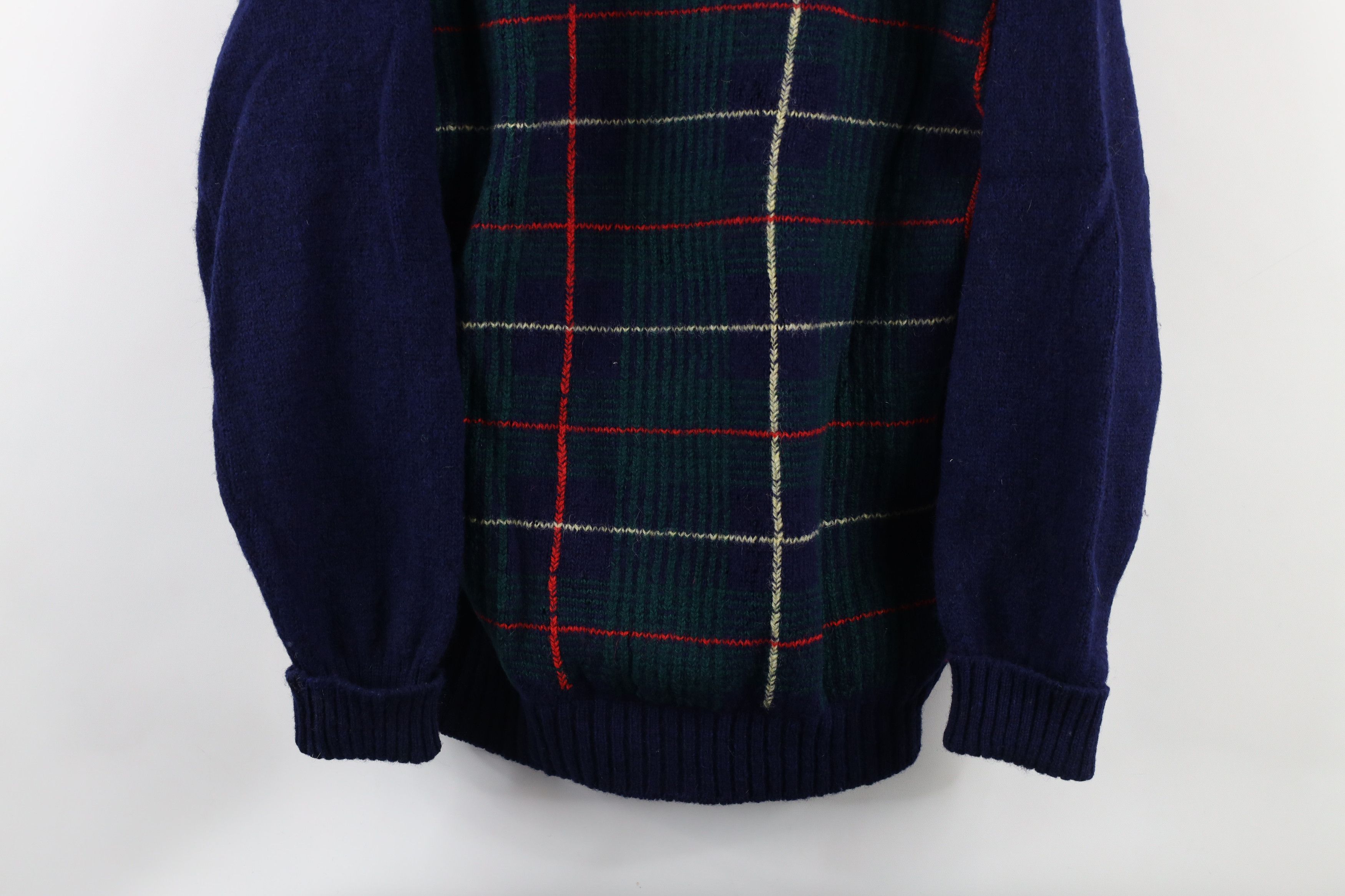 Vintage Vintage 70s Lord Jeff Spun Wool Knit Crewneck Sweater Plaid Size US L / EU 52-54 / 3 - 3 Thumbnail