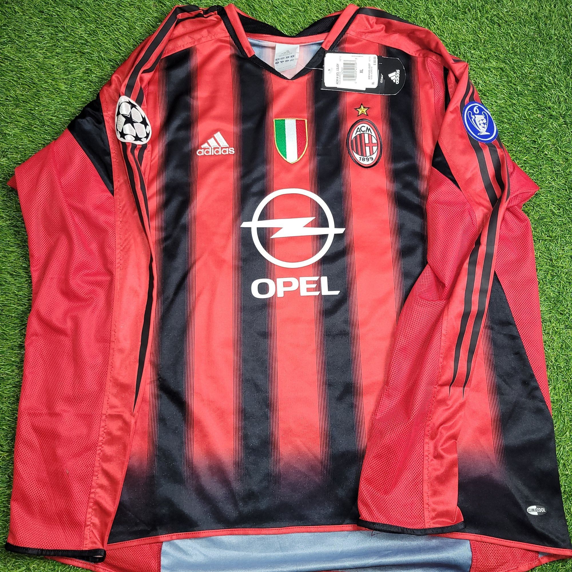 Adidas Kaka AC Milan 2004 2005 Long Sleeve Soccer Jersey BNWT XL Size US XL / EU 56 / 4 - 2 Thumbnail