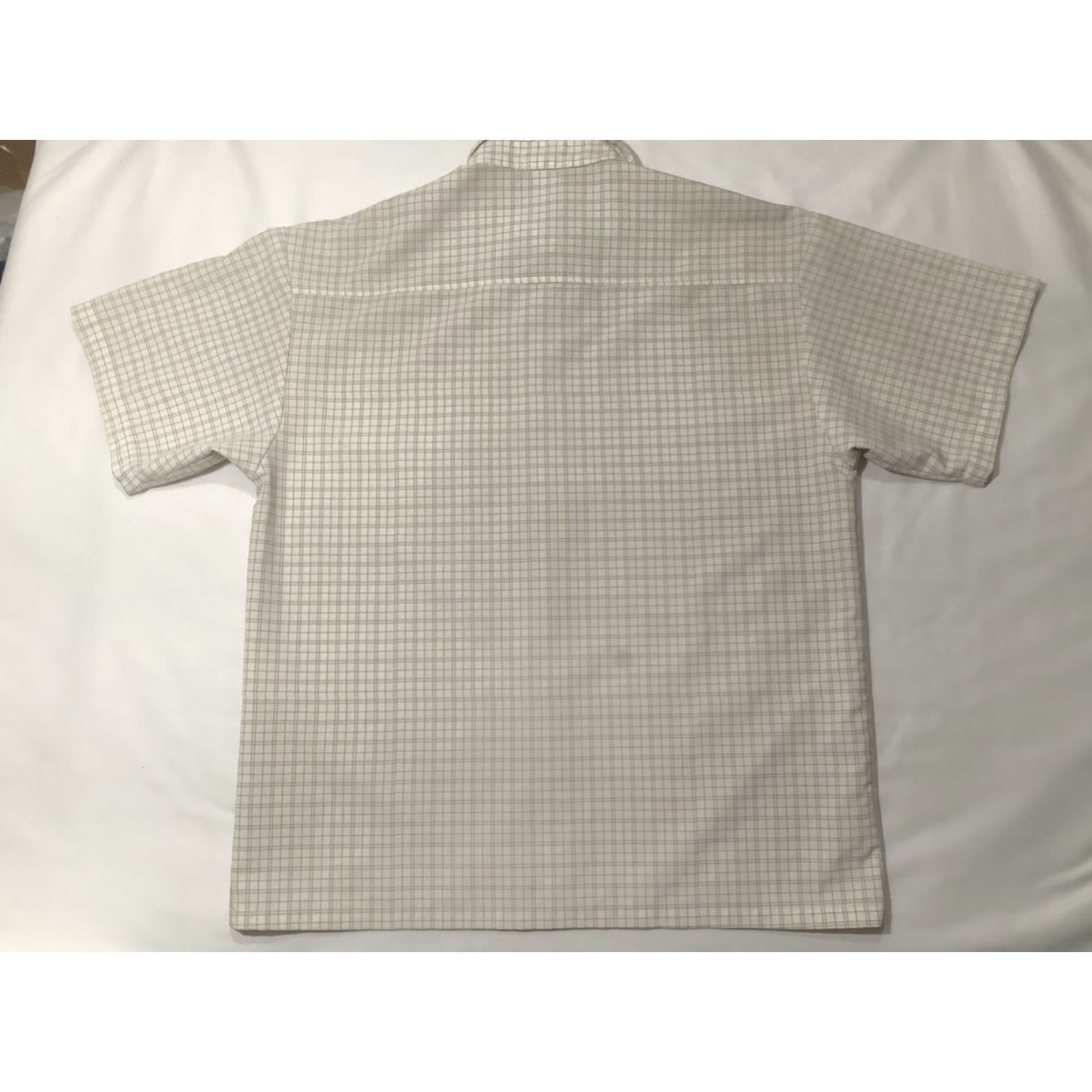 Vintage VINTAGE Cal Top Shirt Mens 3XL Beige Plaid Button Up Polyester Made in USA Size US XXL / EU 58 / 5 - 5 Thumbnail