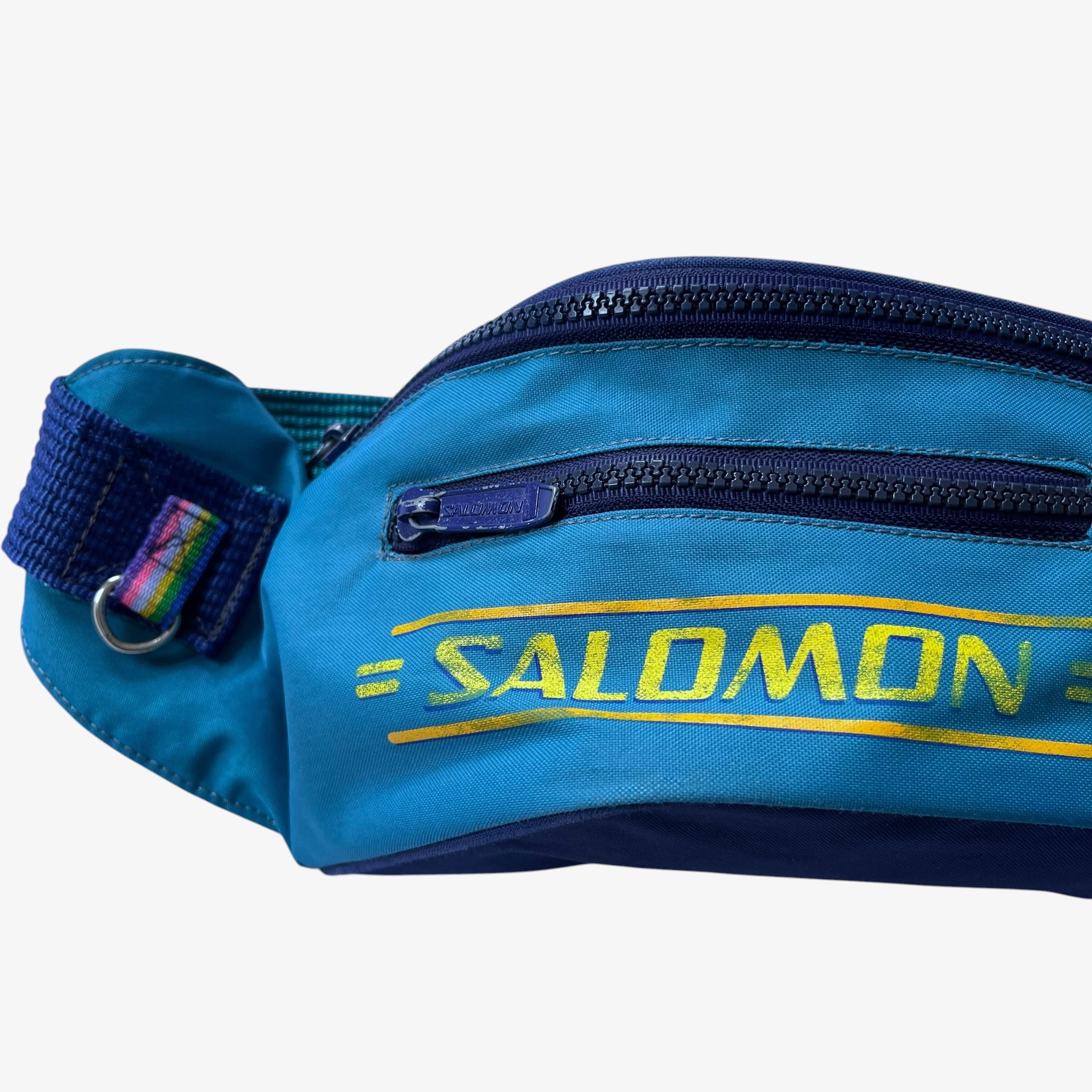 Salomon Vintage 80s Salomon Extra Large Blue Bum Bag Size ONE SIZE - 2 Thumbnail