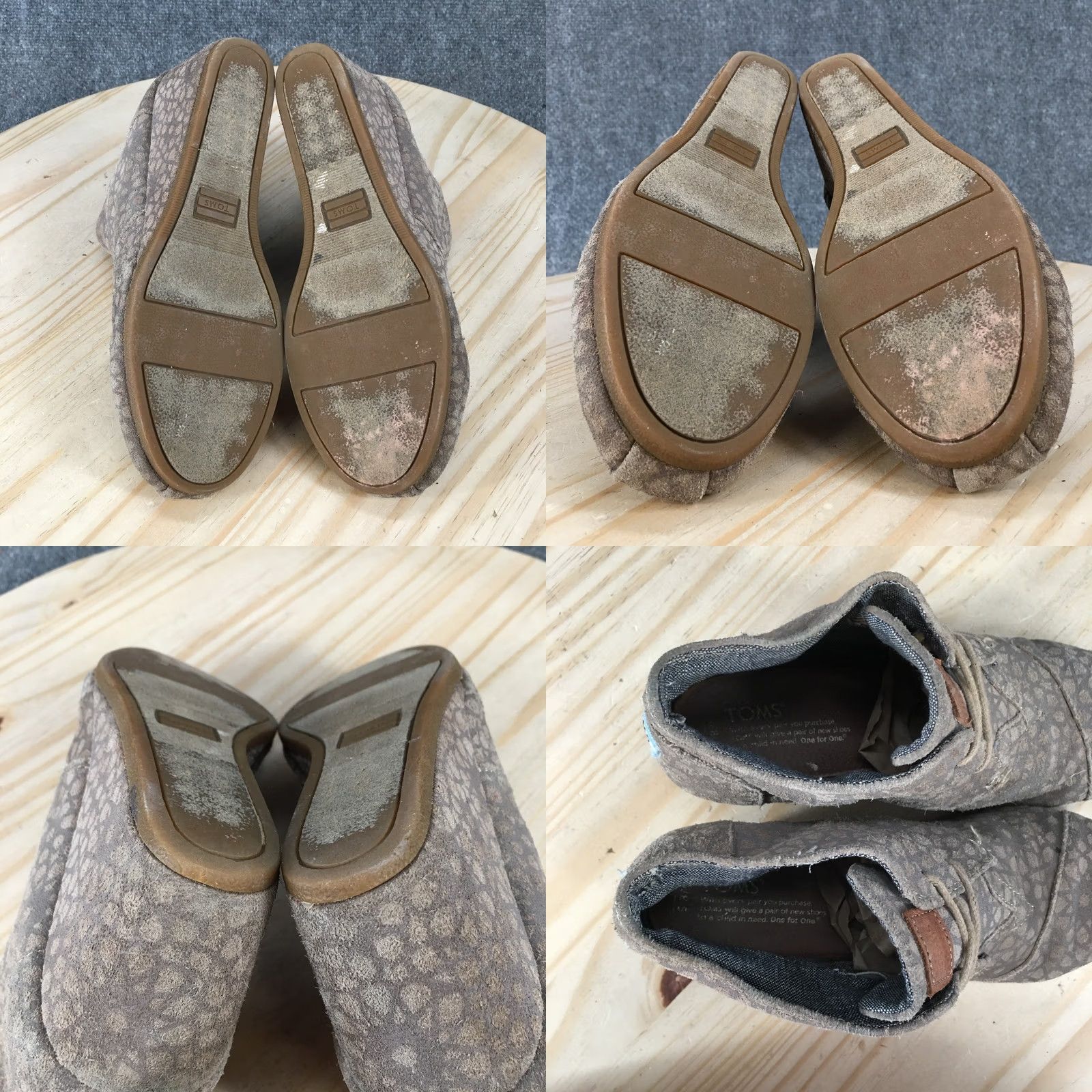 Toms TOMS Boots Womens 8.5 Desert Brown Herringbone Wedge Heels Casual Bootie Size US 9 / IT 39 - 9 Thumbnail