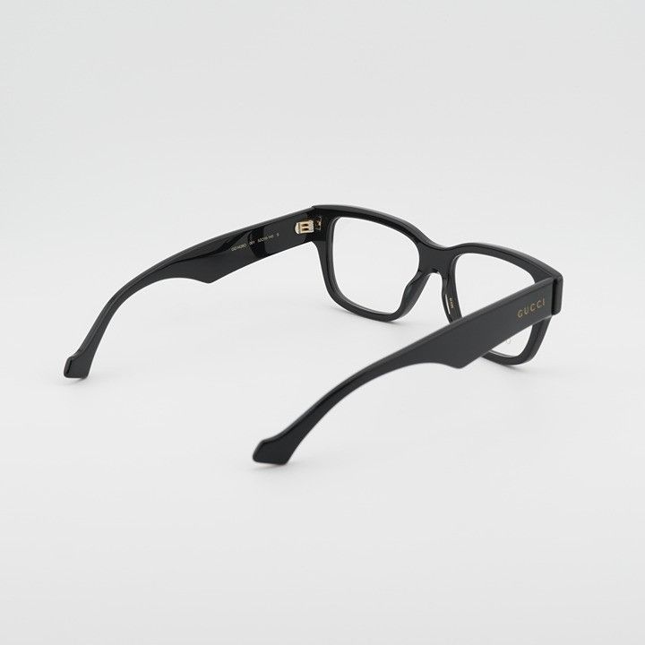 Gucci Gucci GG1428O 001 Square Eyeglasses - Shiny Black 52mm Size ONE SIZE - 4 Thumbnail