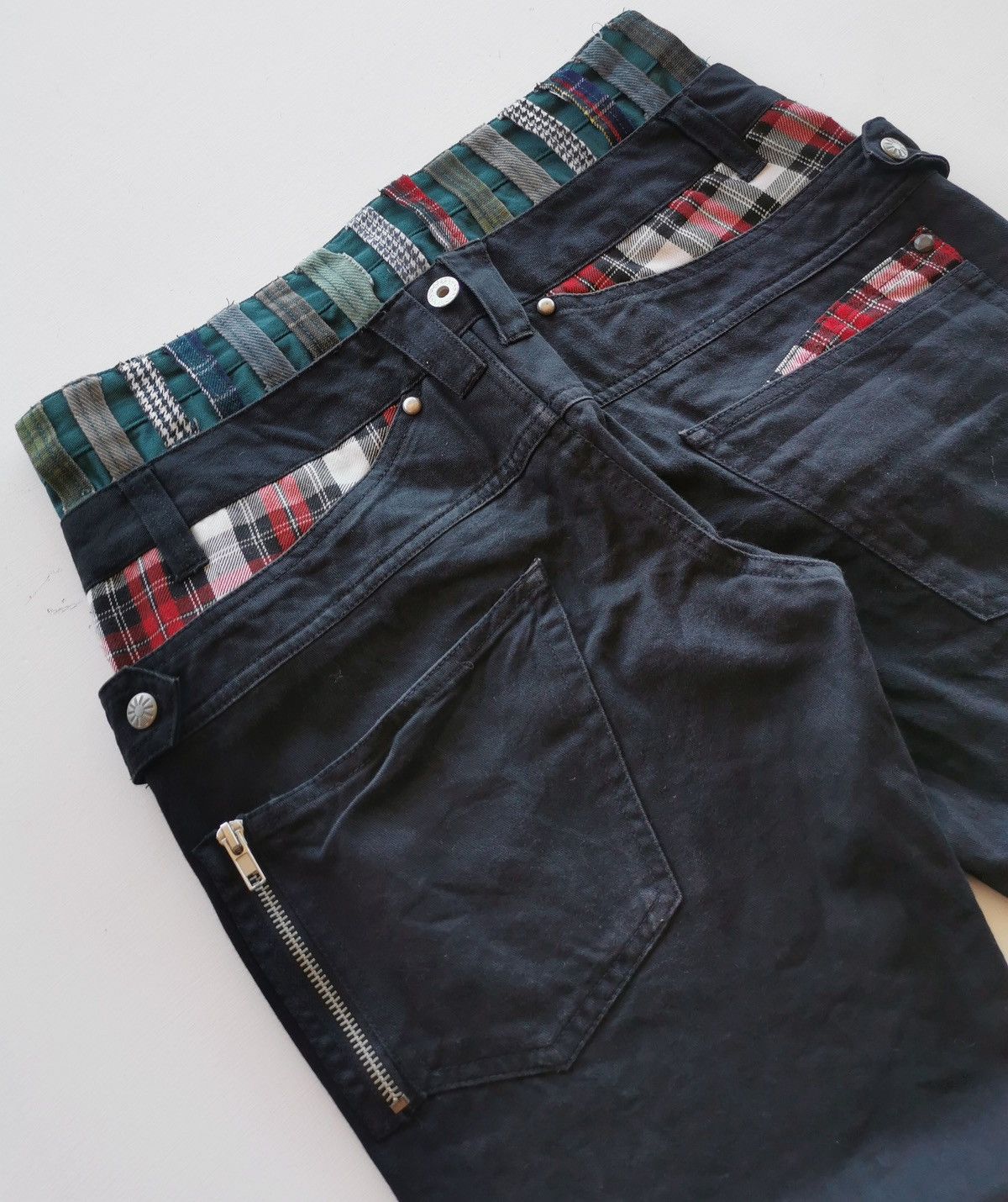 Japanese Brand Manydope Blindedge Double Waist Japan Black Jeans Size US 31 - 7 Thumbnail