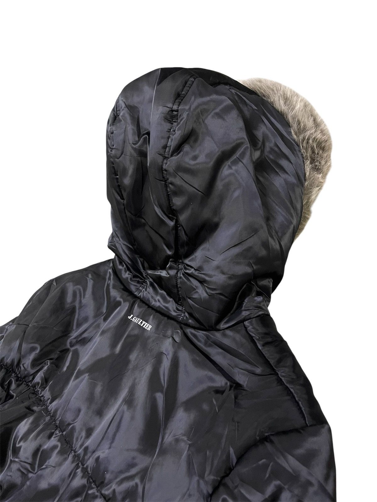 Jean Paul Gaultier Junior Gaultier Girls Black Faux Fur Trim Winter Coat Jacket Size S / US 4 / IT 40 - 12 Thumbnail