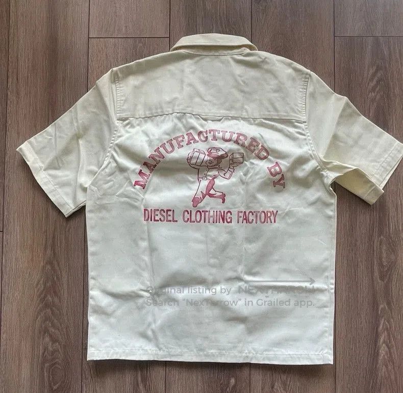 Vintage Diesel Spring Summer Cargo Print Short Sleeve Shirt. Size US L / EU 52-54 / 3 - 2 Thumbnail
