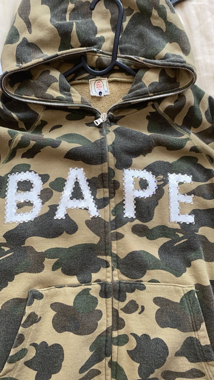 Bape × Swarovski Bape x Swarovski 1st camo full zip hoodie Size US XS / EU 42 / 0 - 2 Thumbnail