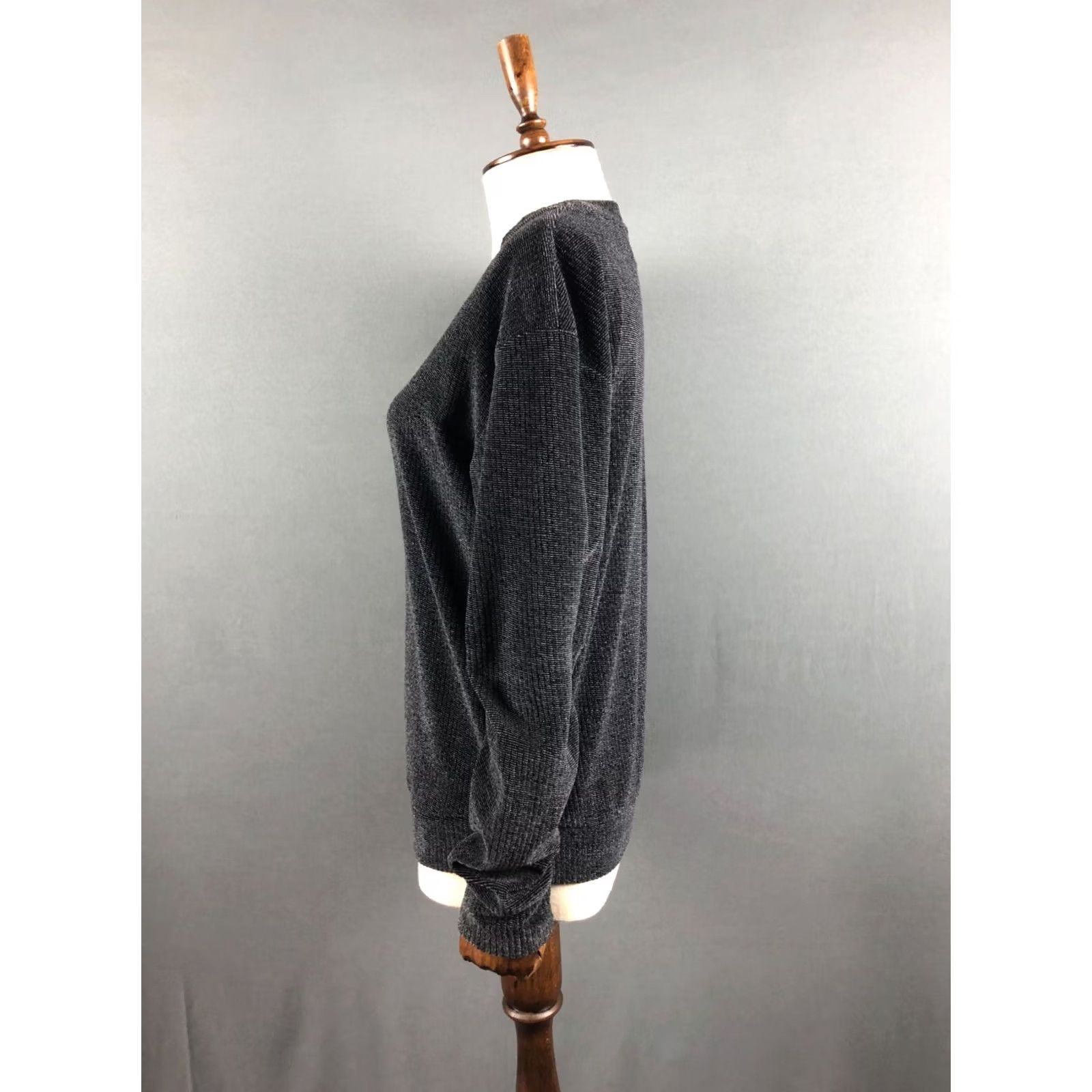 Vintage Acne Pullover Cotton Dark Gray Women M Sweater Crew Neck Long Sleeve Jersey 98% Cotton 2% Elastane Size M / US 6-8 / IT 42-44 - 2 Thumbnail