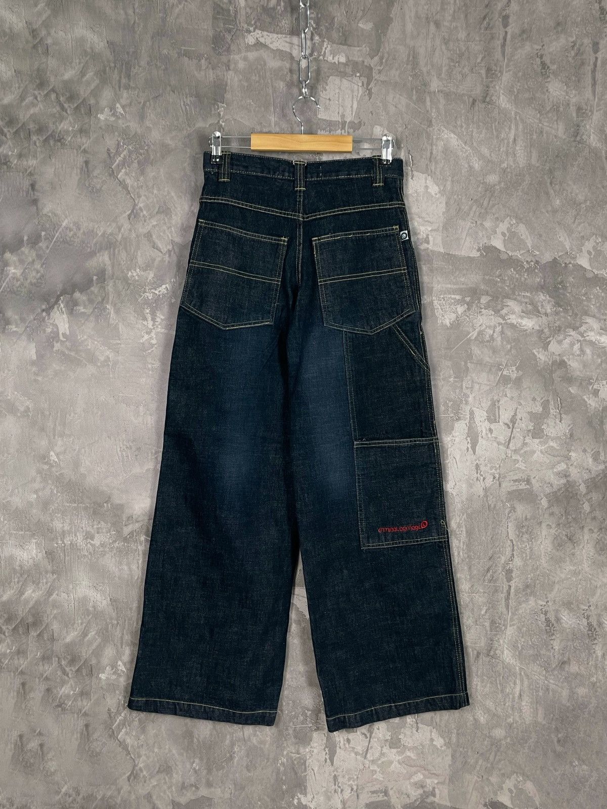 Criminal Damage CRIMNAL DENIM Y2K DENIM JEANS PANTS HIGH WAIST Size US 27 - 5 Thumbnail