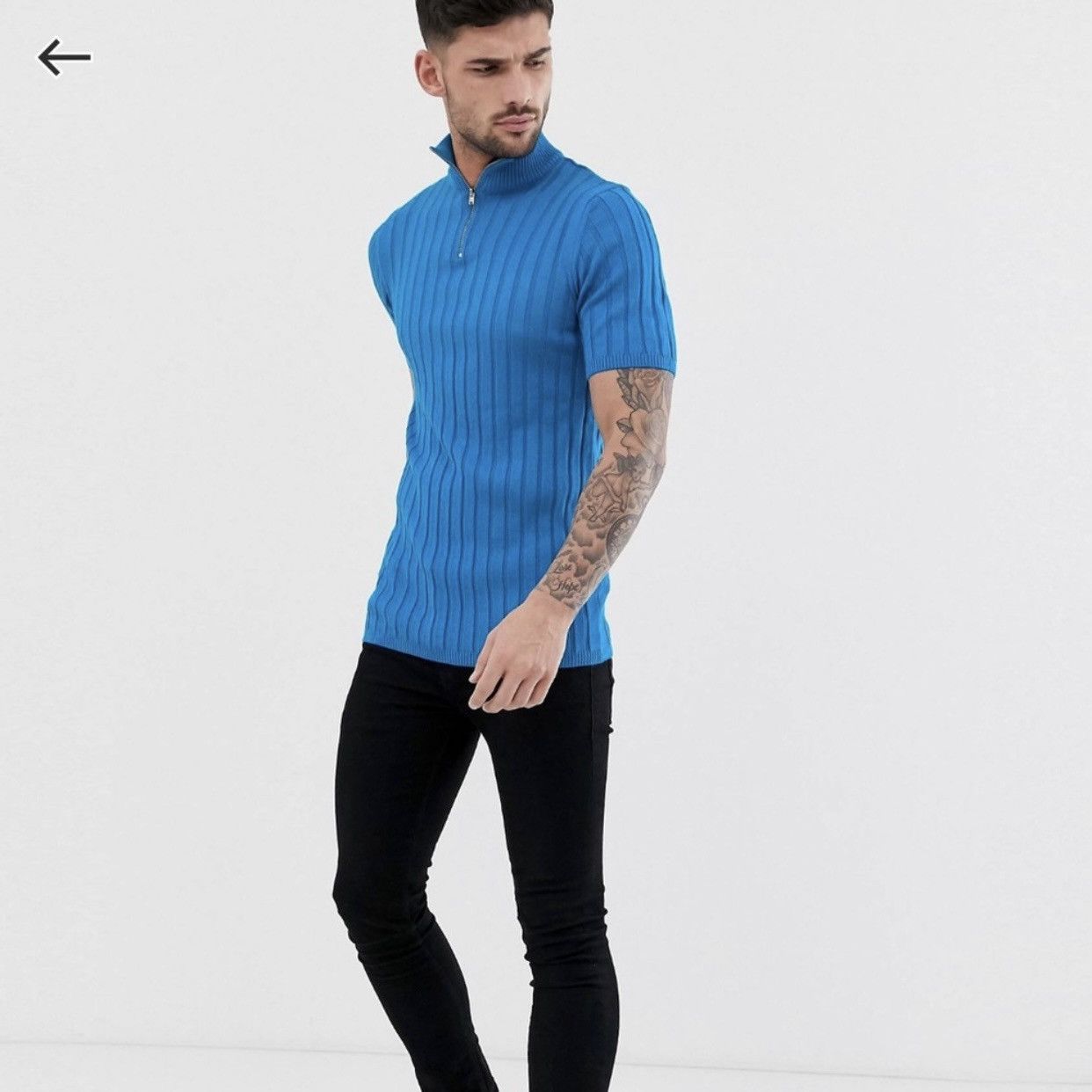 Asos ASOS Knitted Half Zip Up Shirt Size US XS / EU 42 / 0 - 5 Thumbnail