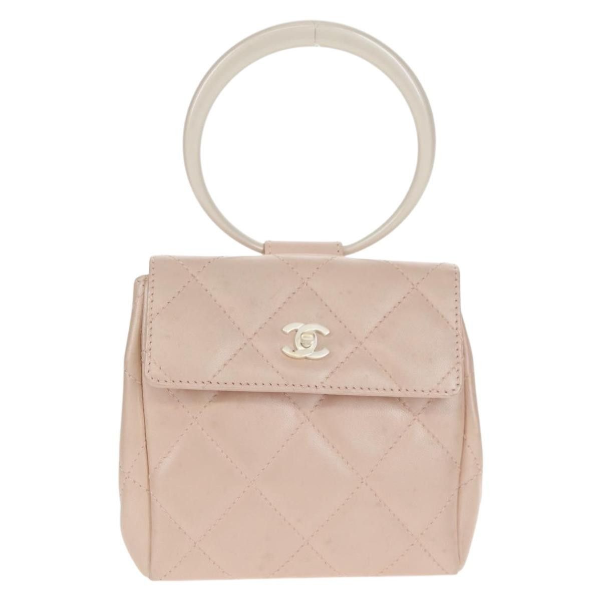 Chanel Chanel Vintage Top Handle Flap Bag Quilted Lambskin Size ONE SIZE - 1 Thumbnail