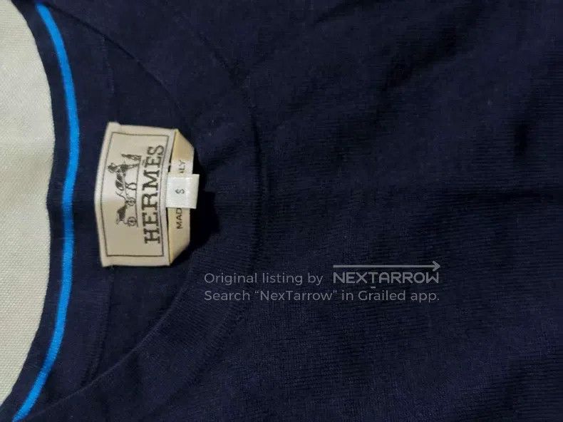 Hermes Hermes Men's knitted sweater, deep blue, made of 80% cashm Size US S / EU 44-46 / 1 - 2 Thumbnail
