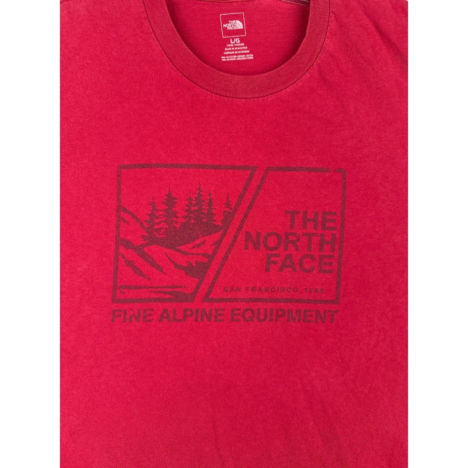 The North Face The North Face Shirt Men L Red Cotton Long Sleeve T-Shirt Logo All Seasons Regular Read Size US L / EU 52-54 / 3 - 6 Thumbnail