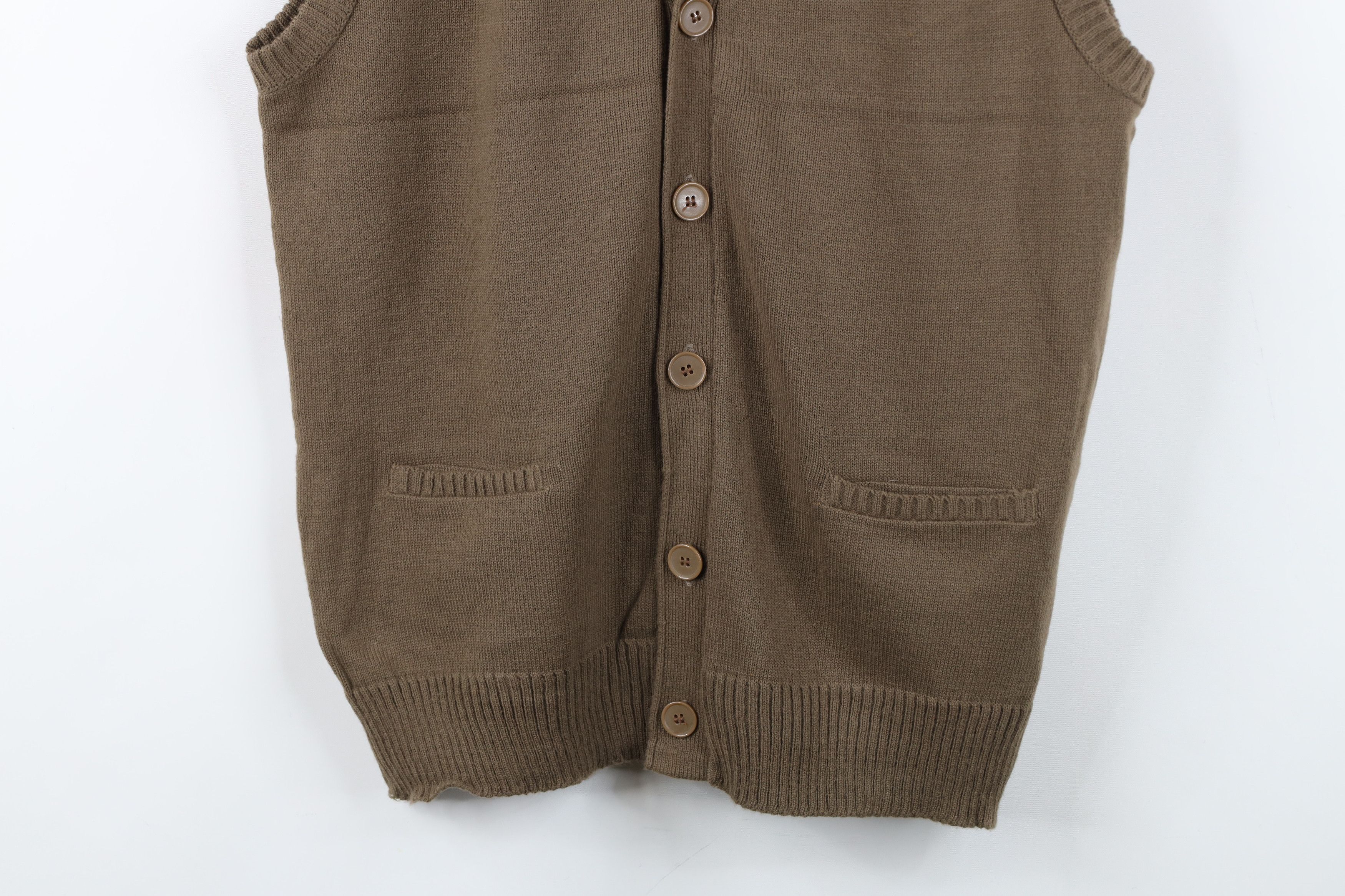 Vintage Vintage 70s Streetwear Soft Ribbed Knit Sweater Vest Beige Size US L / EU 52-54 / 3 - 3 Thumbnail
