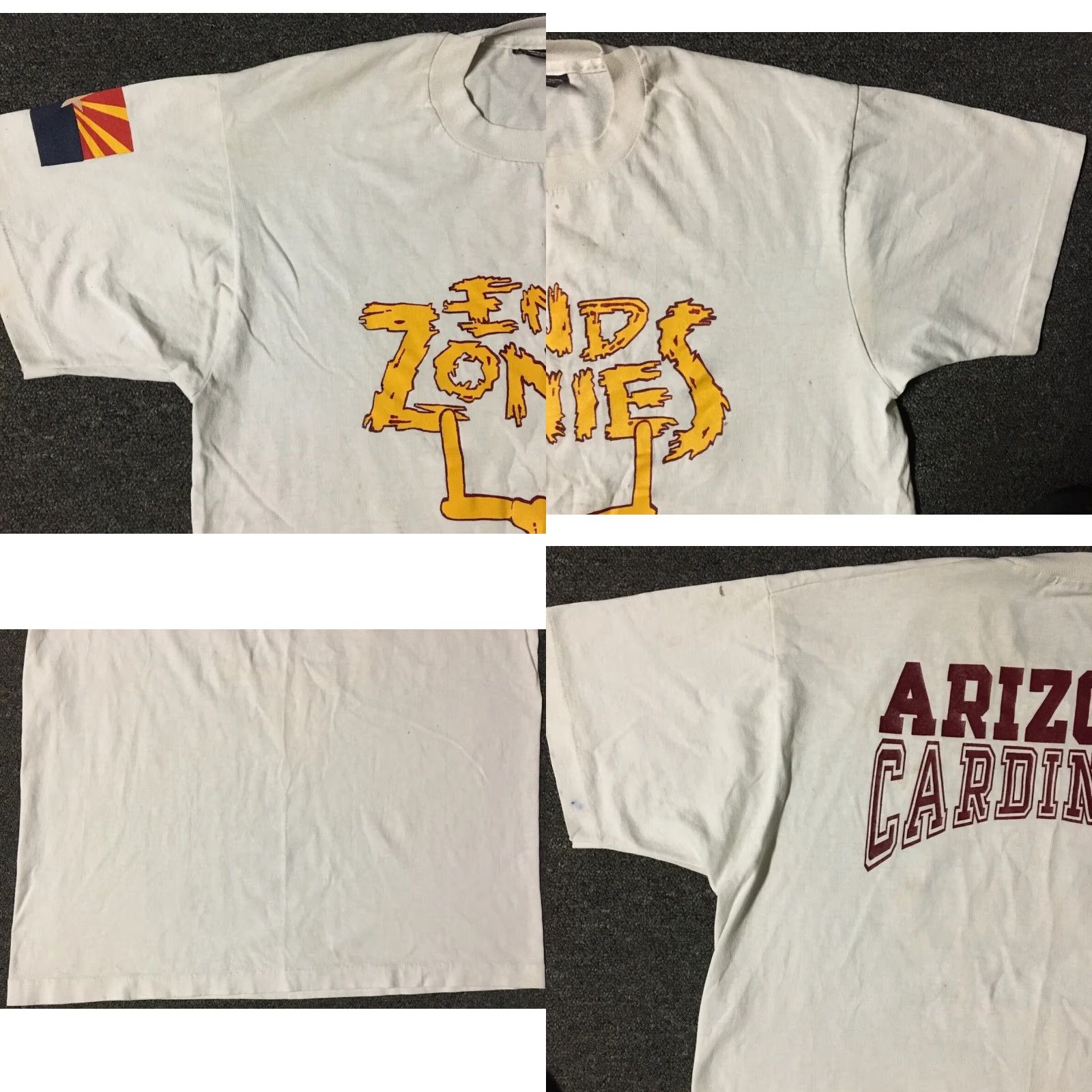 Vintage VINTAGE 90s Arizona Cardinals End Zone Faded Distress Skull Shirt M Football Grunge Size US M / EU 48-50 / 2 - 8 Thumbnail