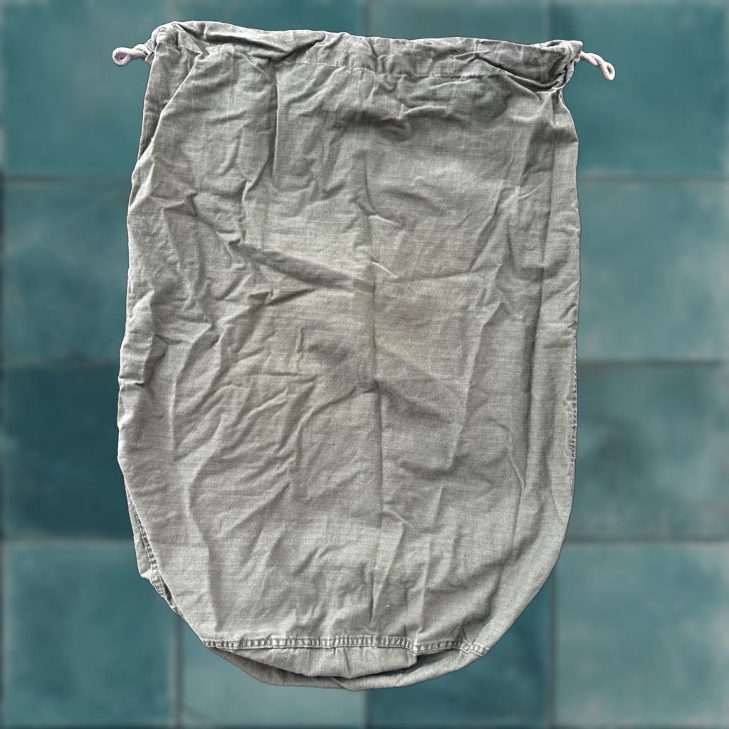 Vintage VINTAGE WWII Canvas Laundry Bag Military HBT Denim 1940s Tan Stencil Mens Size ONE SIZE - 1 Thumbnail