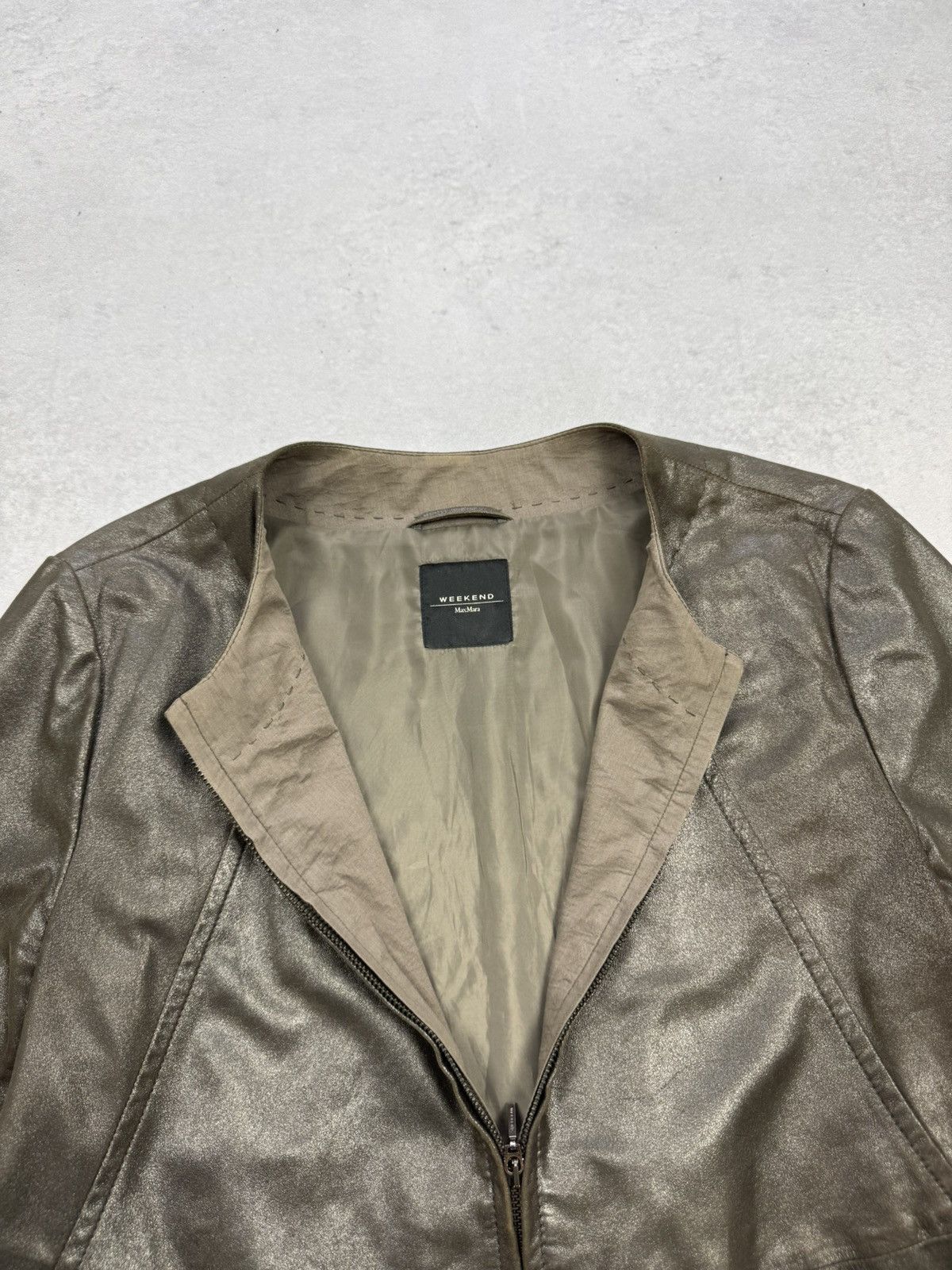 Weekend Max Mara Weekend Max Mara Leather Jacket Size XL / US 12-14 / IT 48-50 - 5 Thumbnail