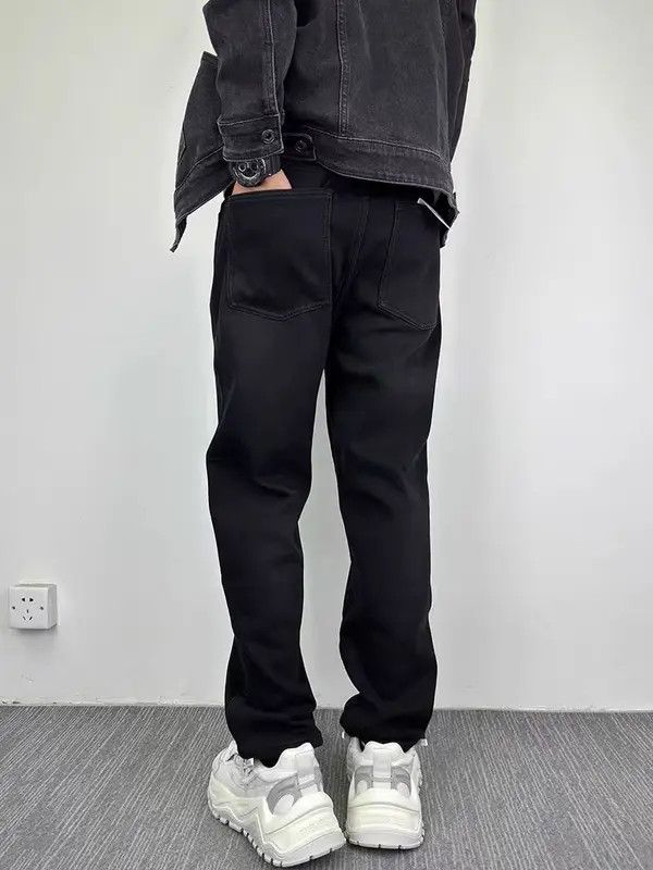 VIBE High Street Ripped Damaged Coatted Wax Baggy Flare Size US 32 / EU 48 - 3 Thumbnail