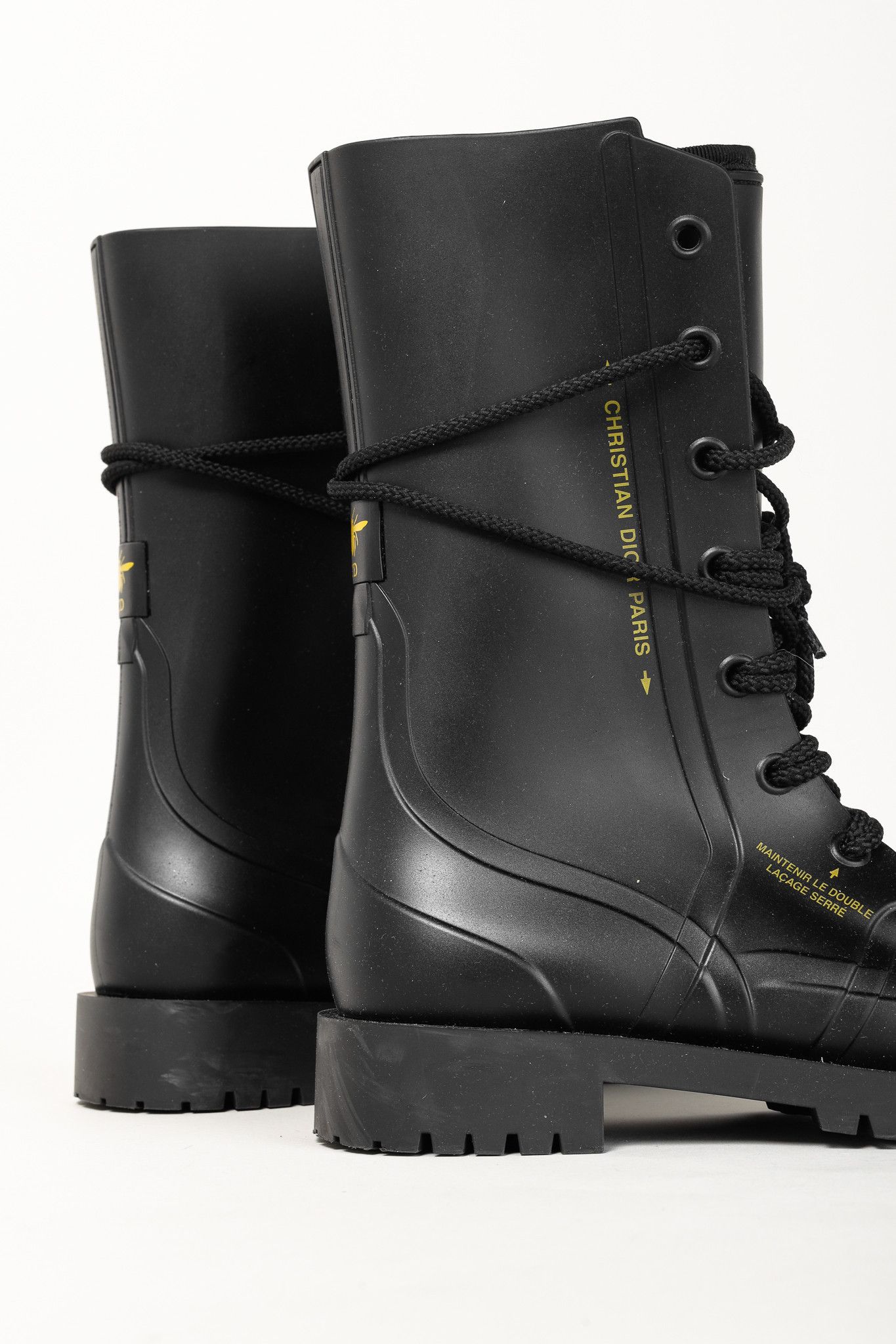 Dior Christian Dior DiorCamp Bee Accent Rubber Combat Style Boot Size US 6.5 / IT 36.5 - 8 Thumbnail