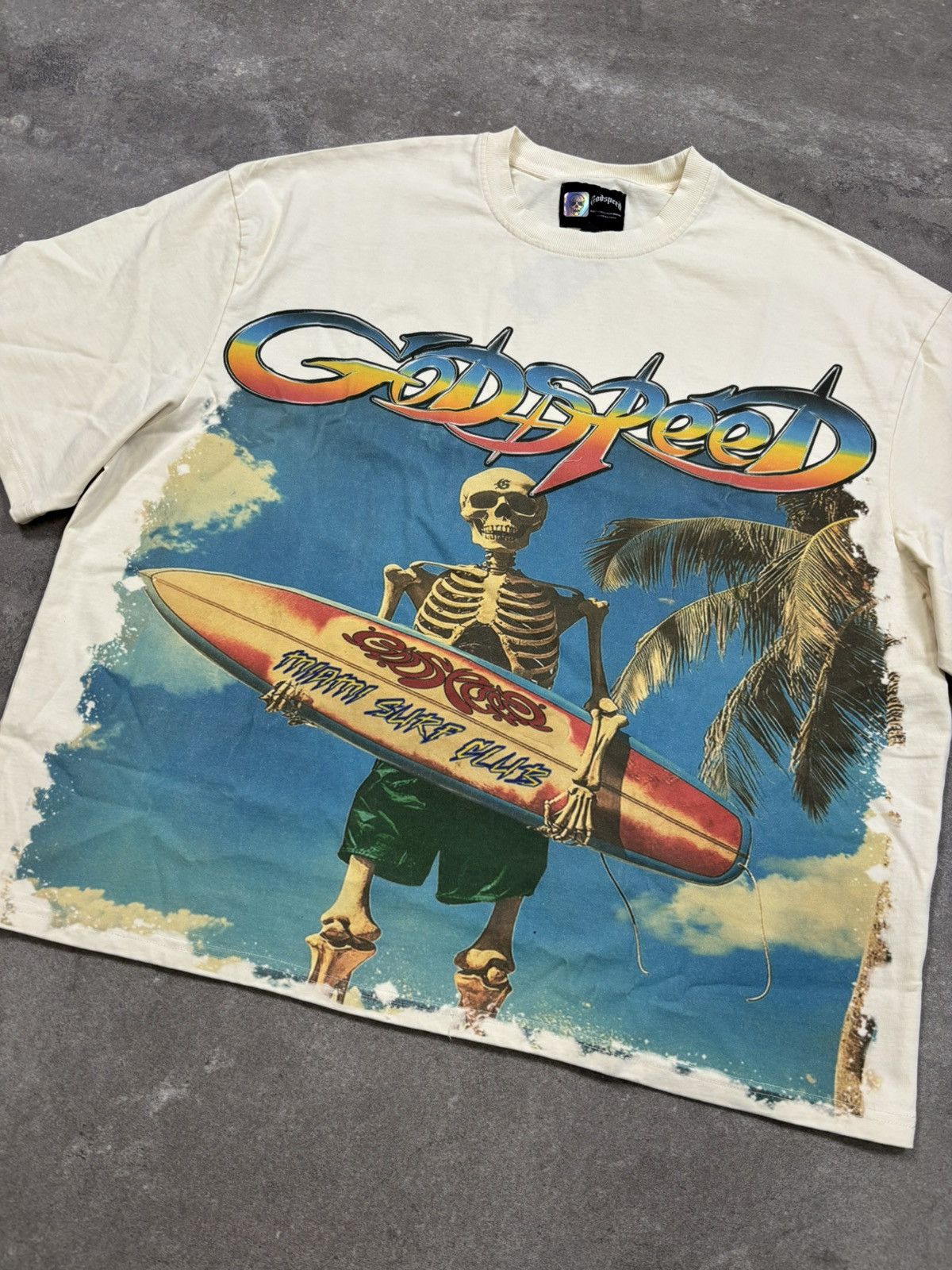 Godspeed Godspeed Miami Surf Club Shirt, Cream Size US XL / EU 56 / 4 - 4 Thumbnail