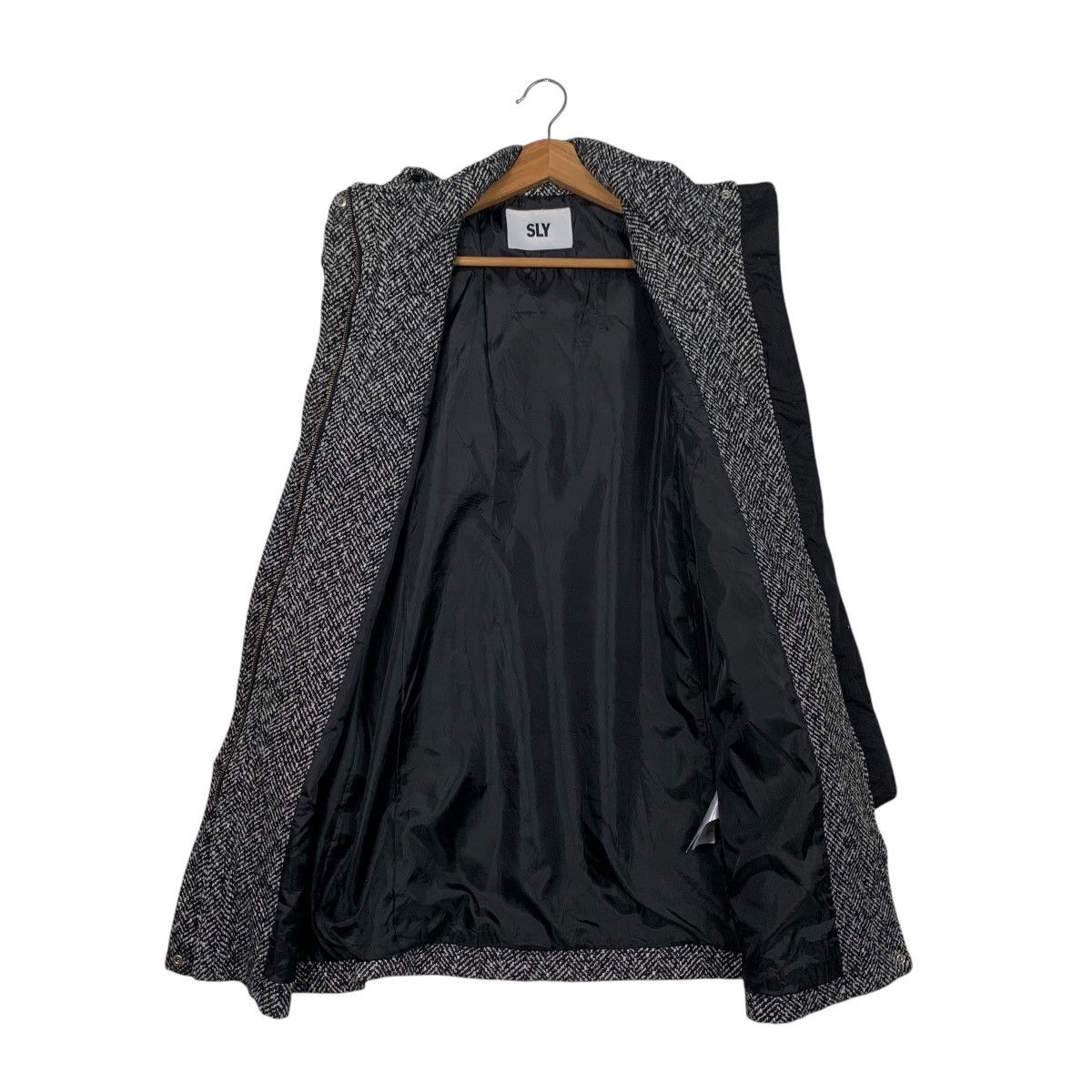 SLY SLY Herringbone Duffle Coat Jacket #1696-C75 Size M / US 6-8 / IT 42-44 - 12 Thumbnail