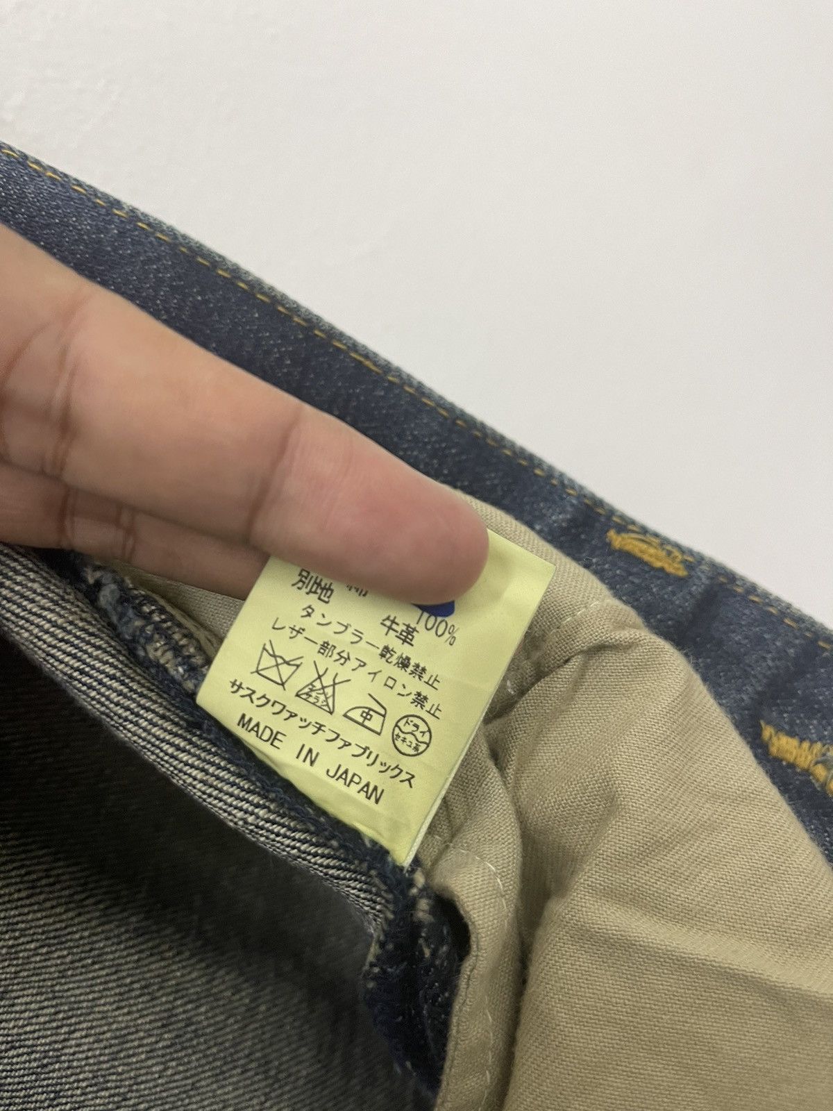 Sasquatchfabrix Rare Vintage SASQUATCHfabrix Leather Crop Trim Made In Japan Size US 33 - 10 Thumbnail